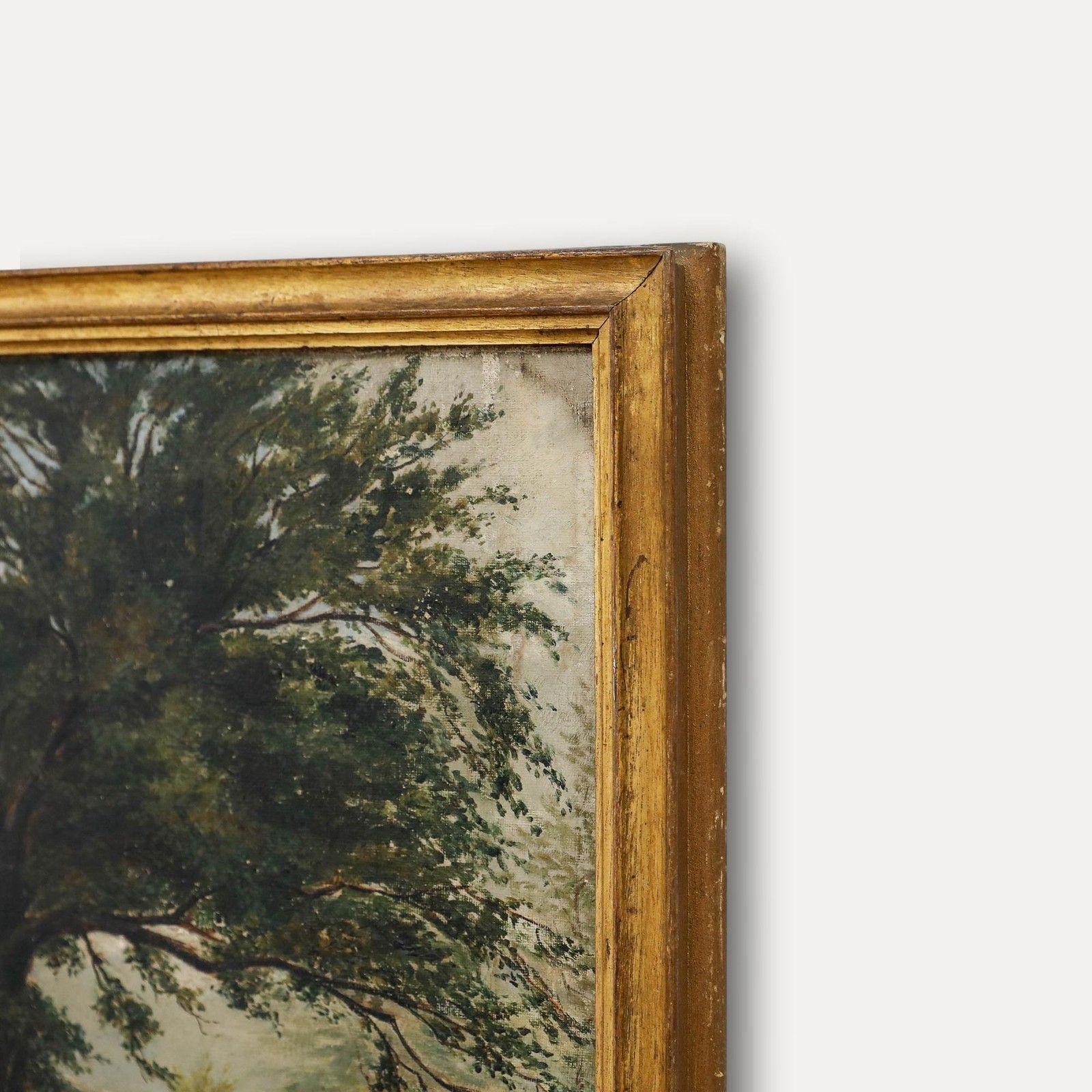 Framed Late 19th Century Oil A Stroll In The Park photo 250.0