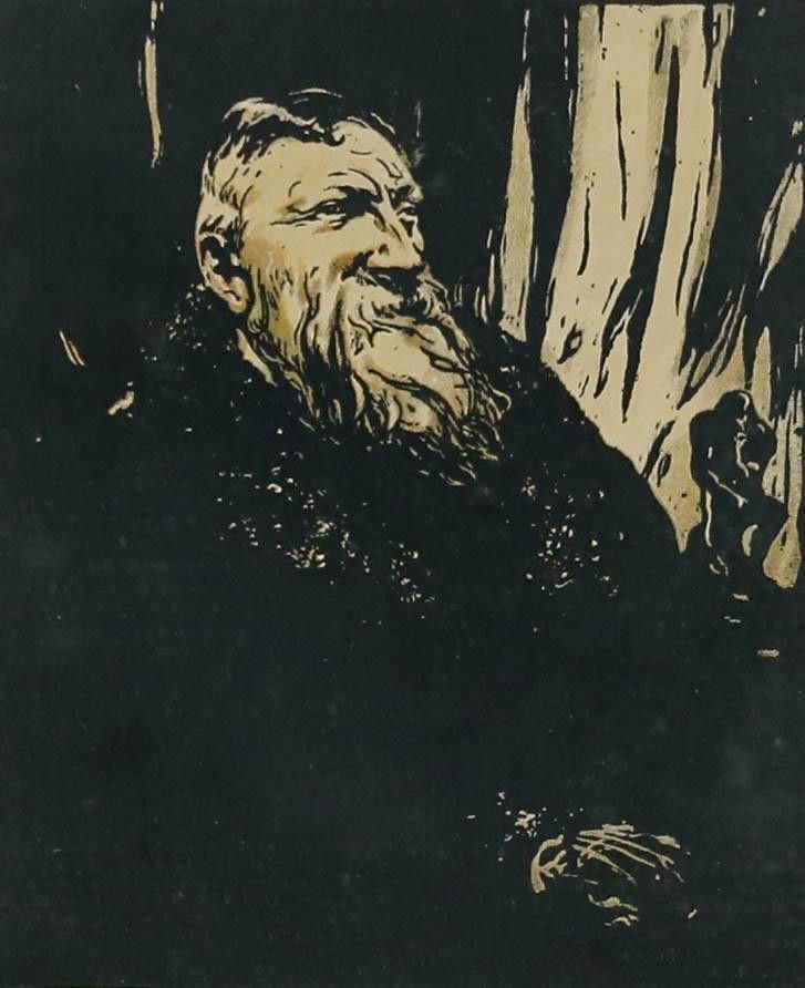 Sir William Nicholson (1872 1949) Framed 1905 Lithograph, Auguste Rodin photo furniture