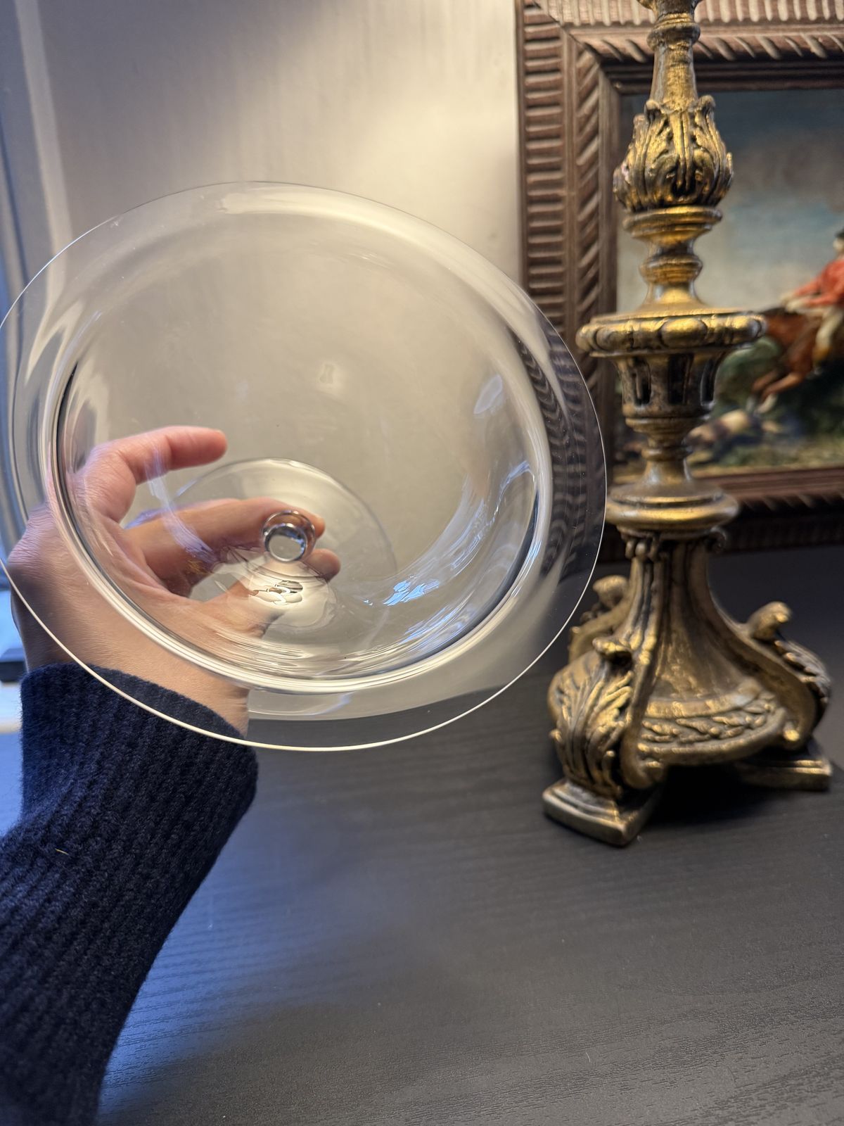 Baccarat Crystal Footed Bowl Vintage French Glass Dish photo furniture