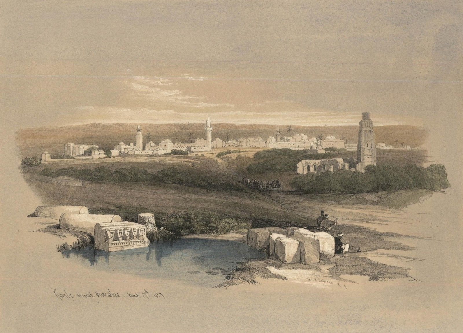 Louis Haghe After David Roberts 19th Century Lithograph, Ramla photo furniture