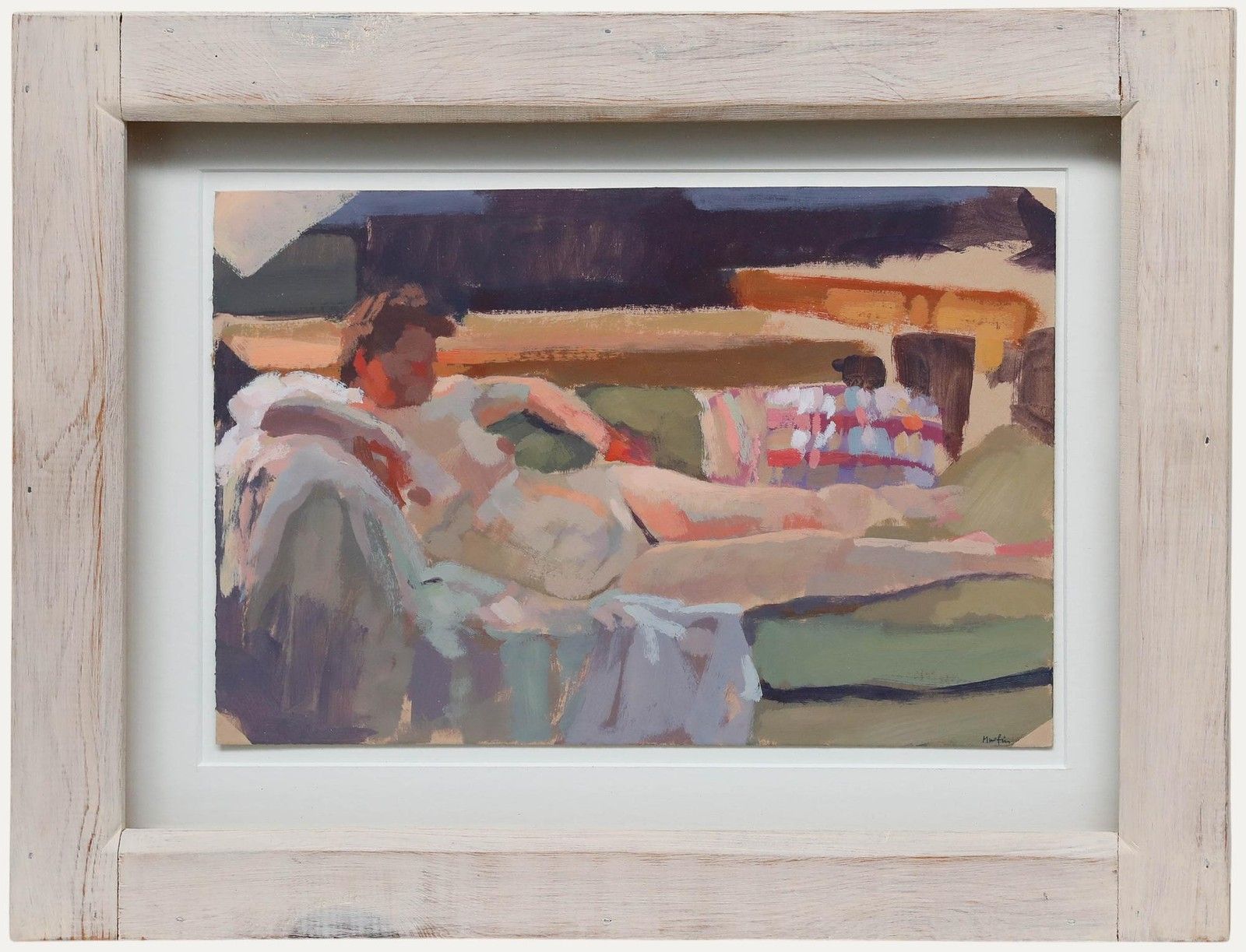 Michael Murfin (B.1954) English School 20th Century Acrylic, Reclining Nude