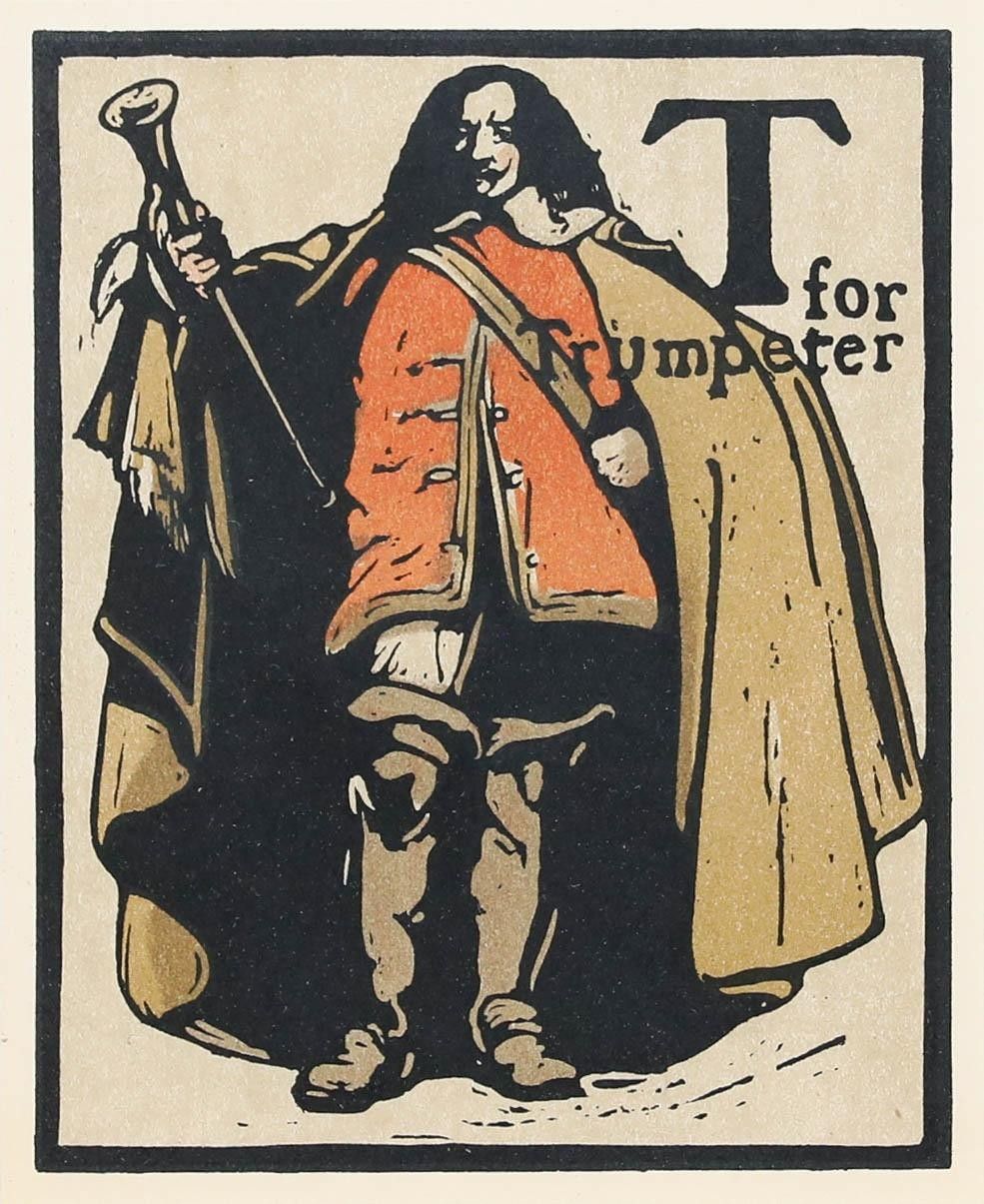 Sir William Nicholson (1872 1949) Early 20th Century Lithograph, T For Trumpeter photo furniture