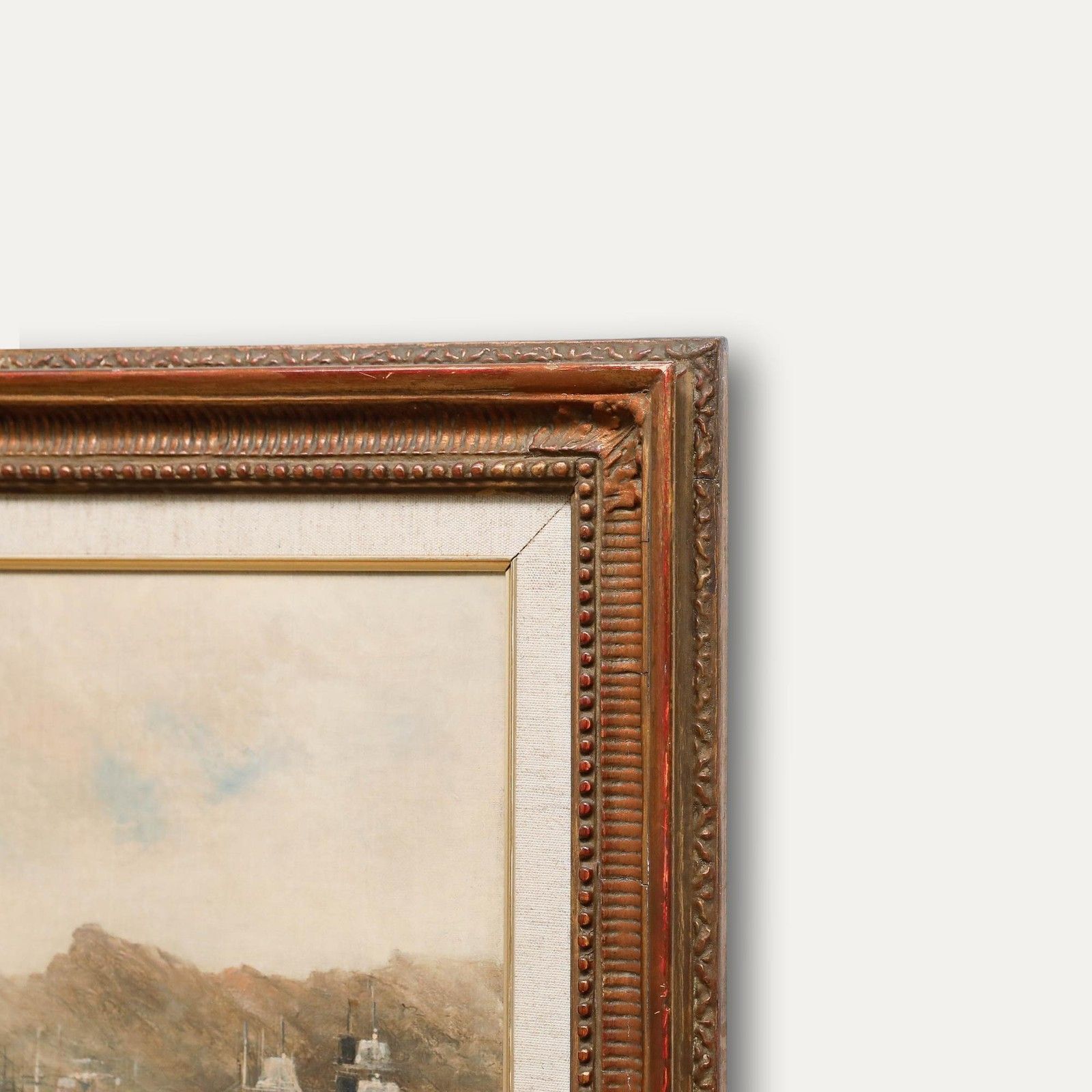 Attrib. William Mcalpine 19th Century Oil, Sailing In Choppy Waters photo vinterior