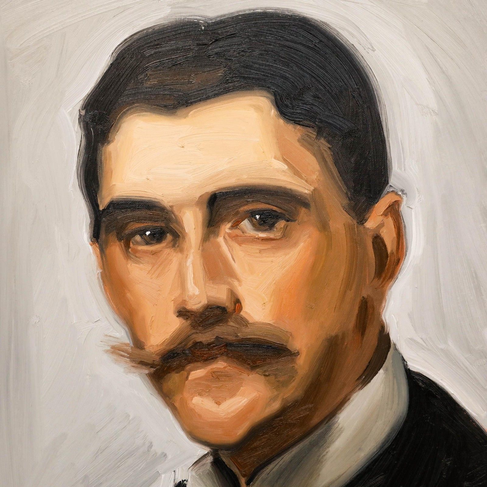 Nick Todhunter Contemporary Oil, Portrait Of Robert Brough photo Art