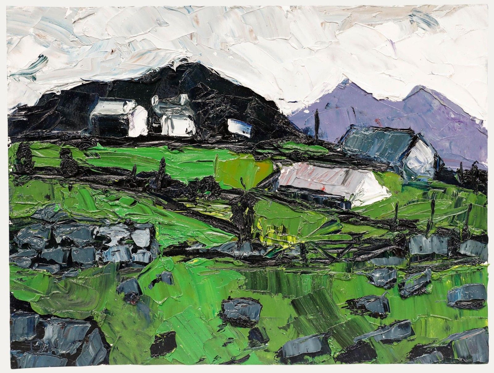 Daniel Nichols Contemporary Oil, View Of The Mountains