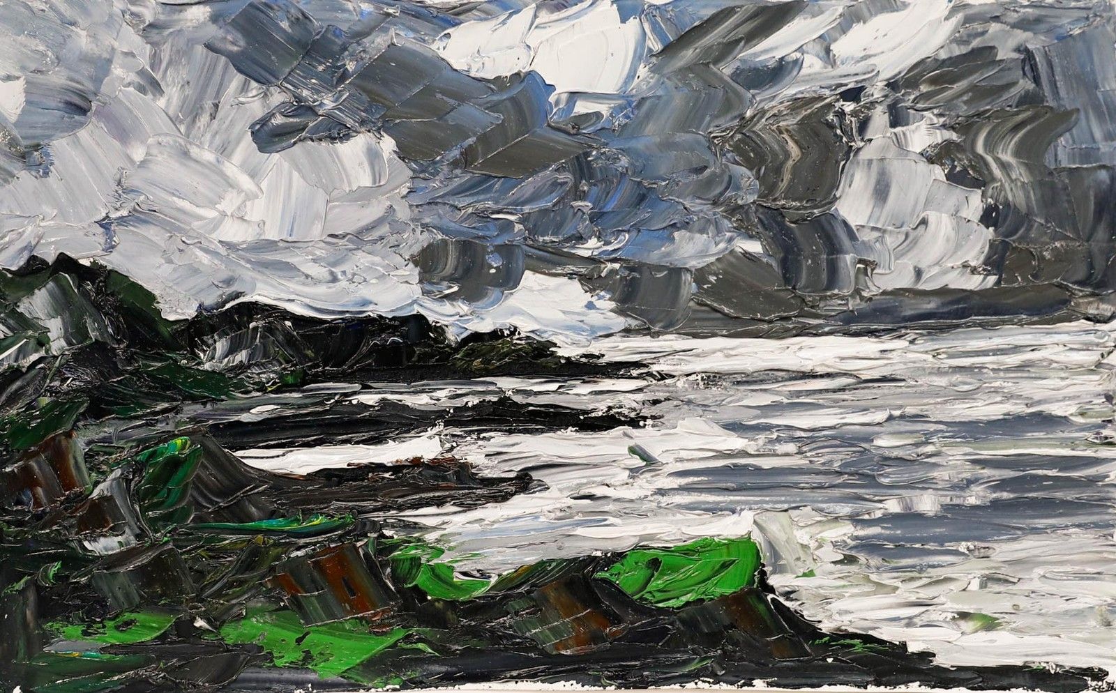 Daniel Nichols Contemporary Oil, Stormy Skies photo furniture