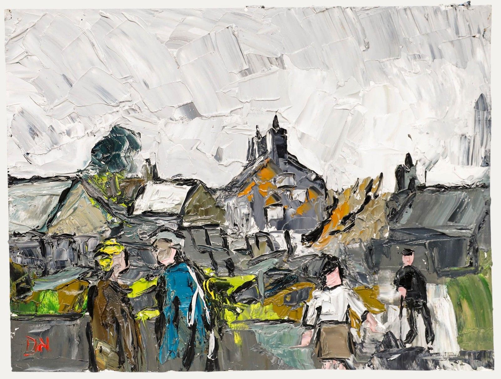 Daniel Nichols Contemporary Oil, In The Town