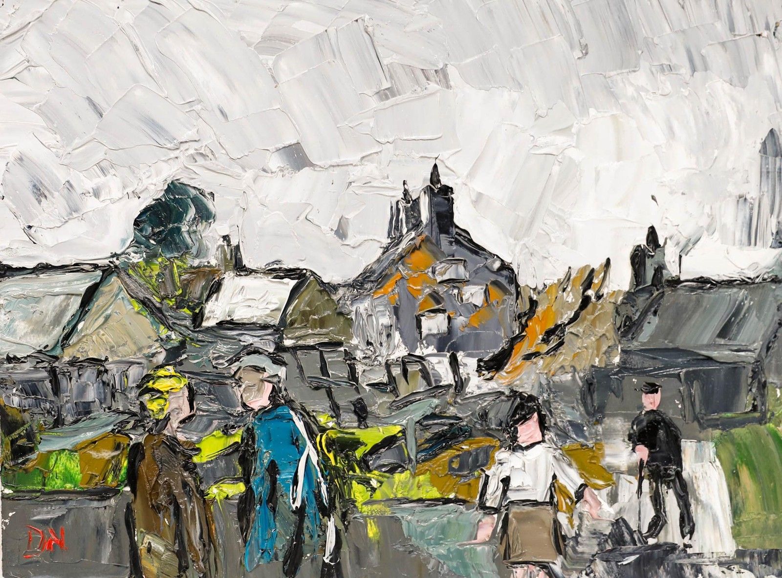 Daniel Nichols Contemporary Oil, In The Town photo furniture