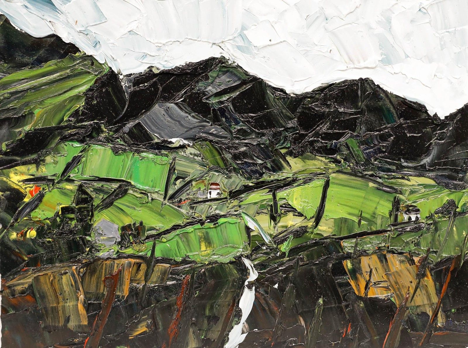Daniel Nichols Contemporary Oil, Welsh Mountain Valley photo furniture