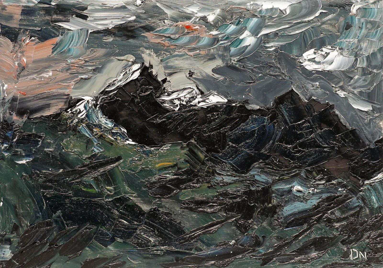 Daniel Nichols Contemporary Oil, Mountains At Dusk photo furniture