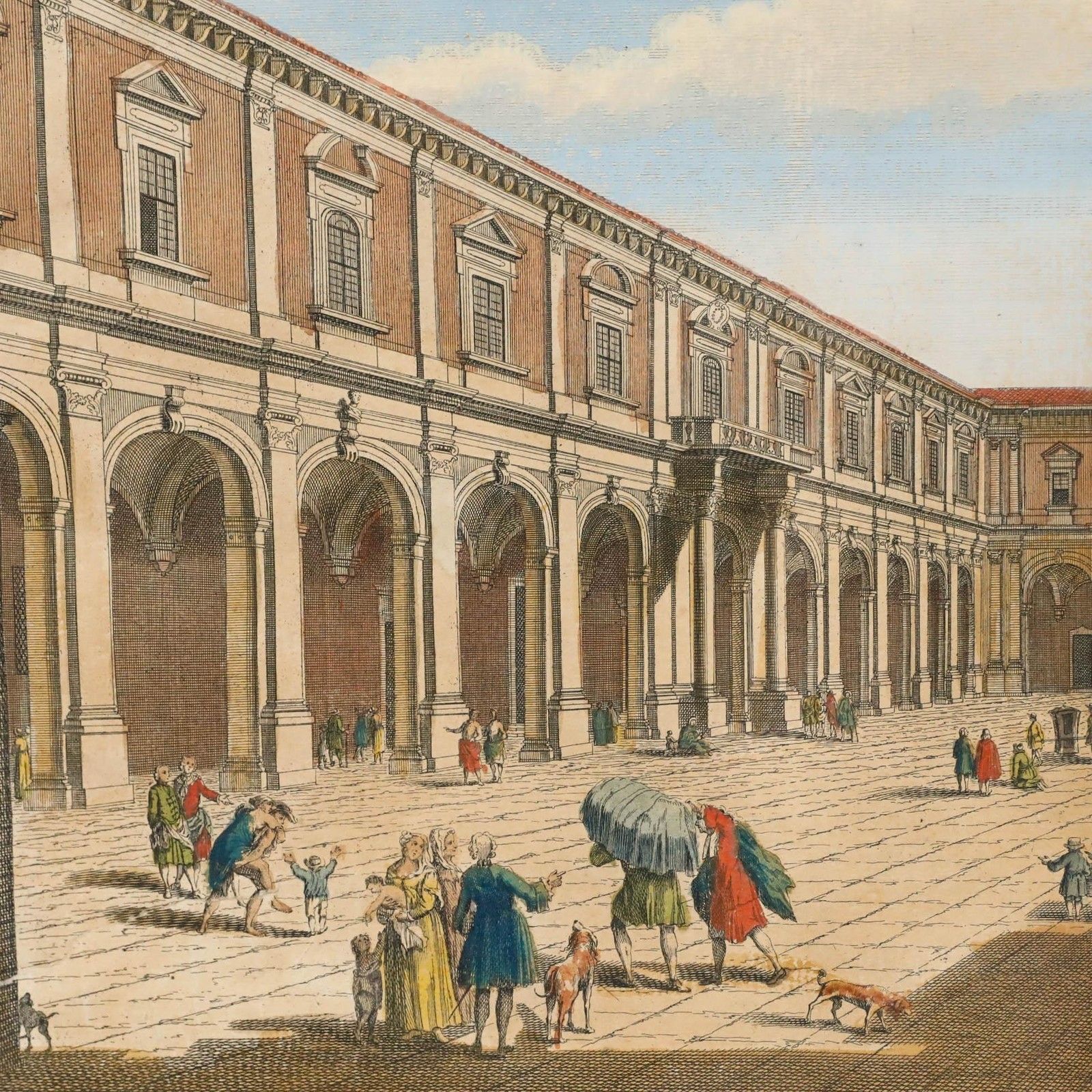 Nathaniel Parr After Giuseppe Zocchi Engraving, View Of The Piazza Of St Mary photo 175.0