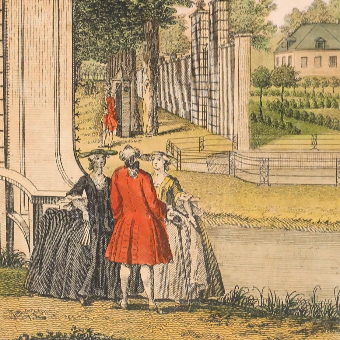 Vue D'optique Engraving, The Garden Front Of The Prince Of Orange's House photo 175.0