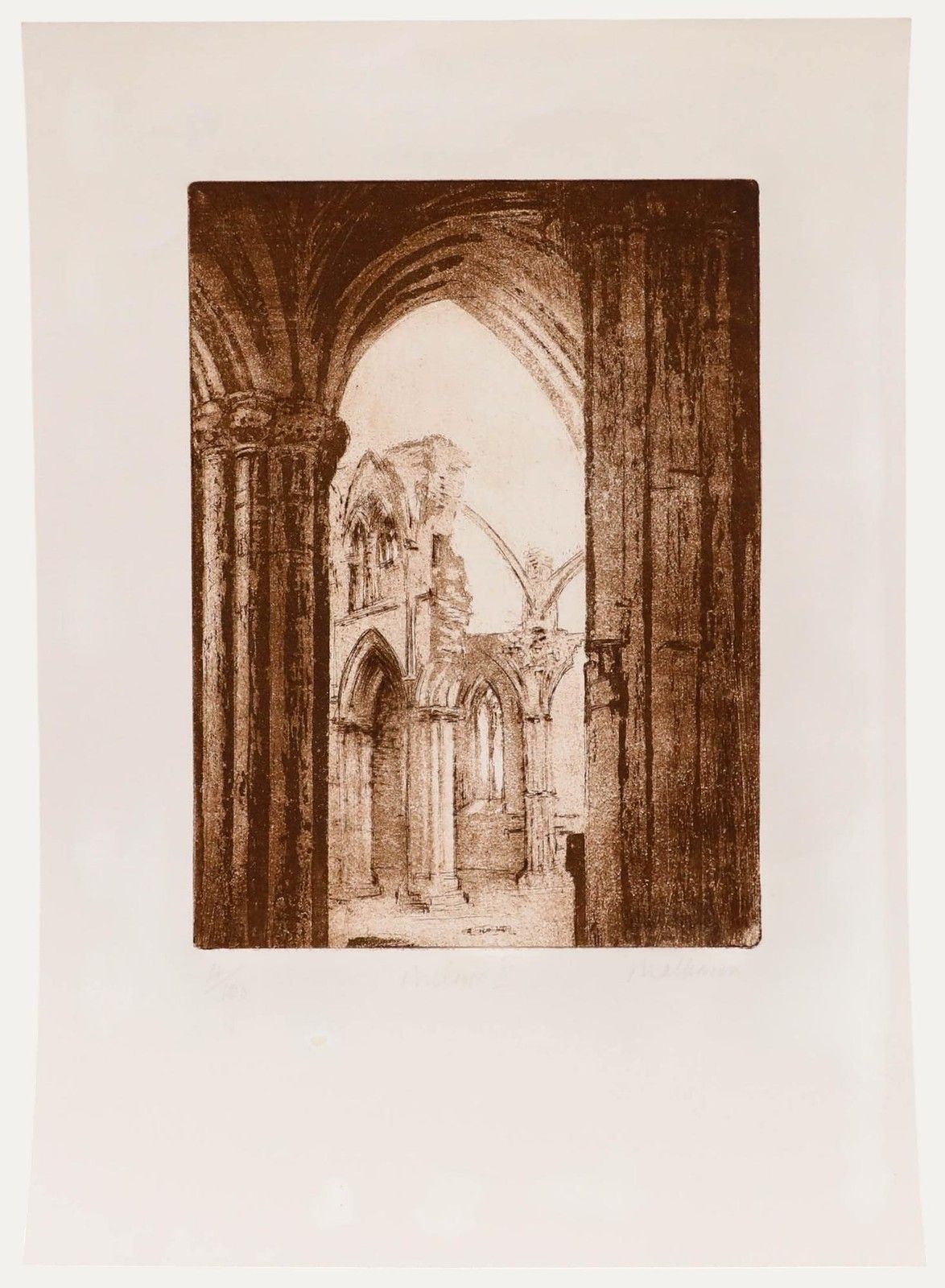Pat Mallinson (1930 2008) 20th Century Etching, Melrose II