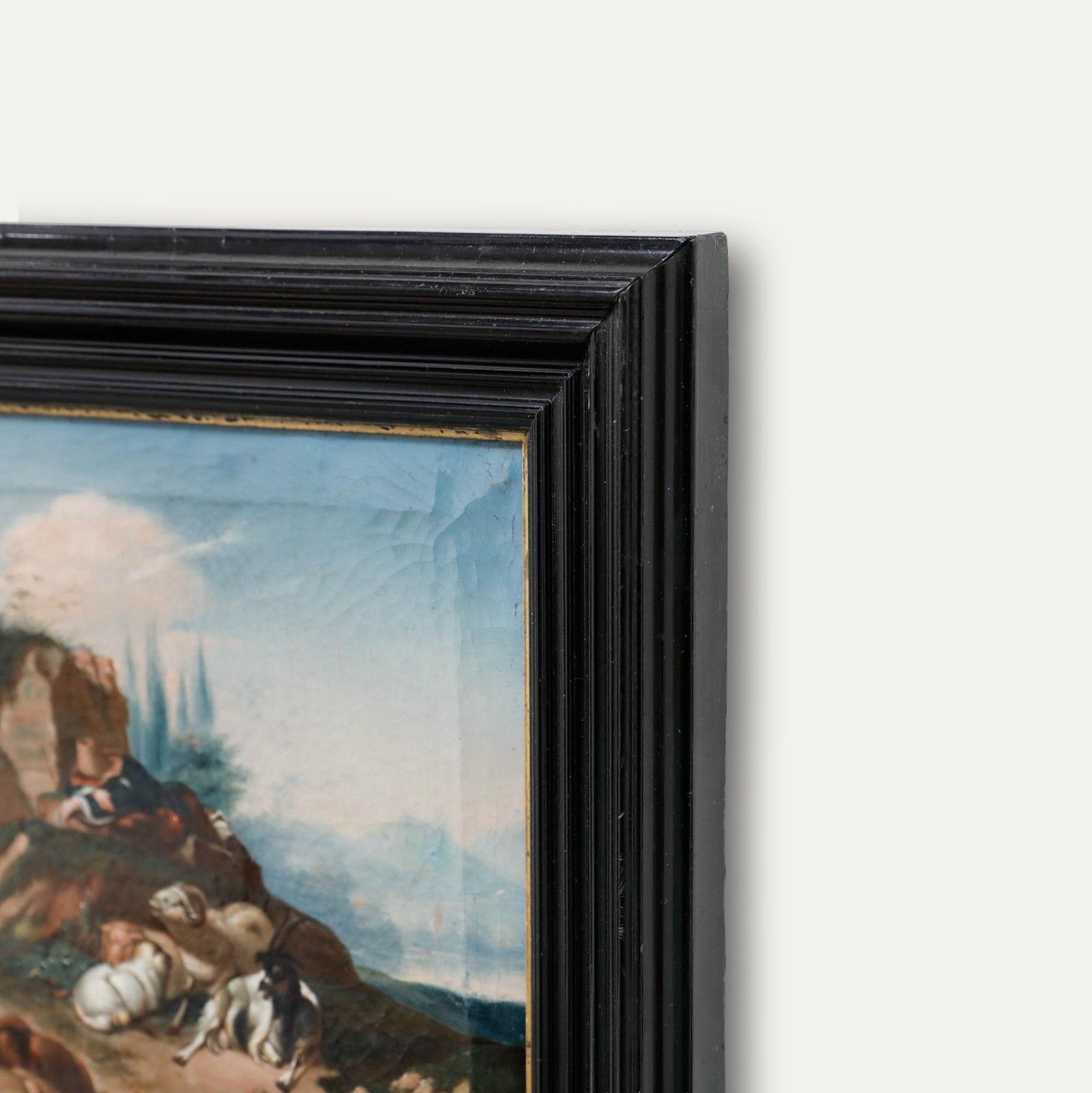 Italian School C.1800 Oil The Sleeping Shepherd photo vinterior
