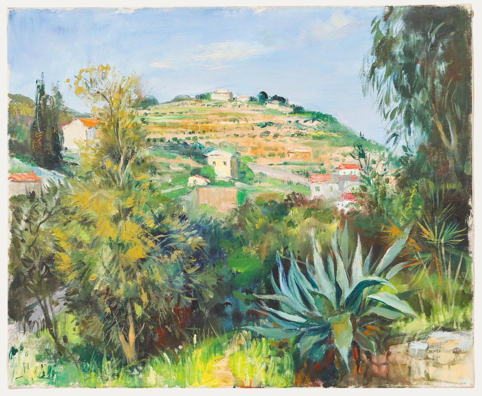 Andre Hofer (1890 1973) 1960 Oil, Agave Landscape