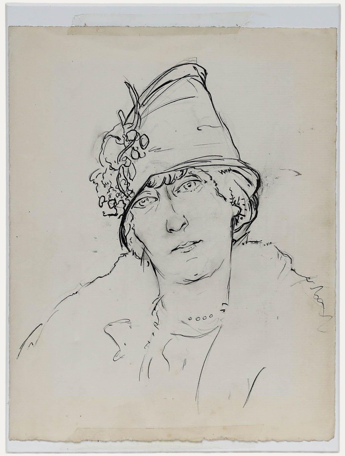 Belgian School Early 20th Century Pen And Ink Drawing Portrait Of A Gentleman photo for sale