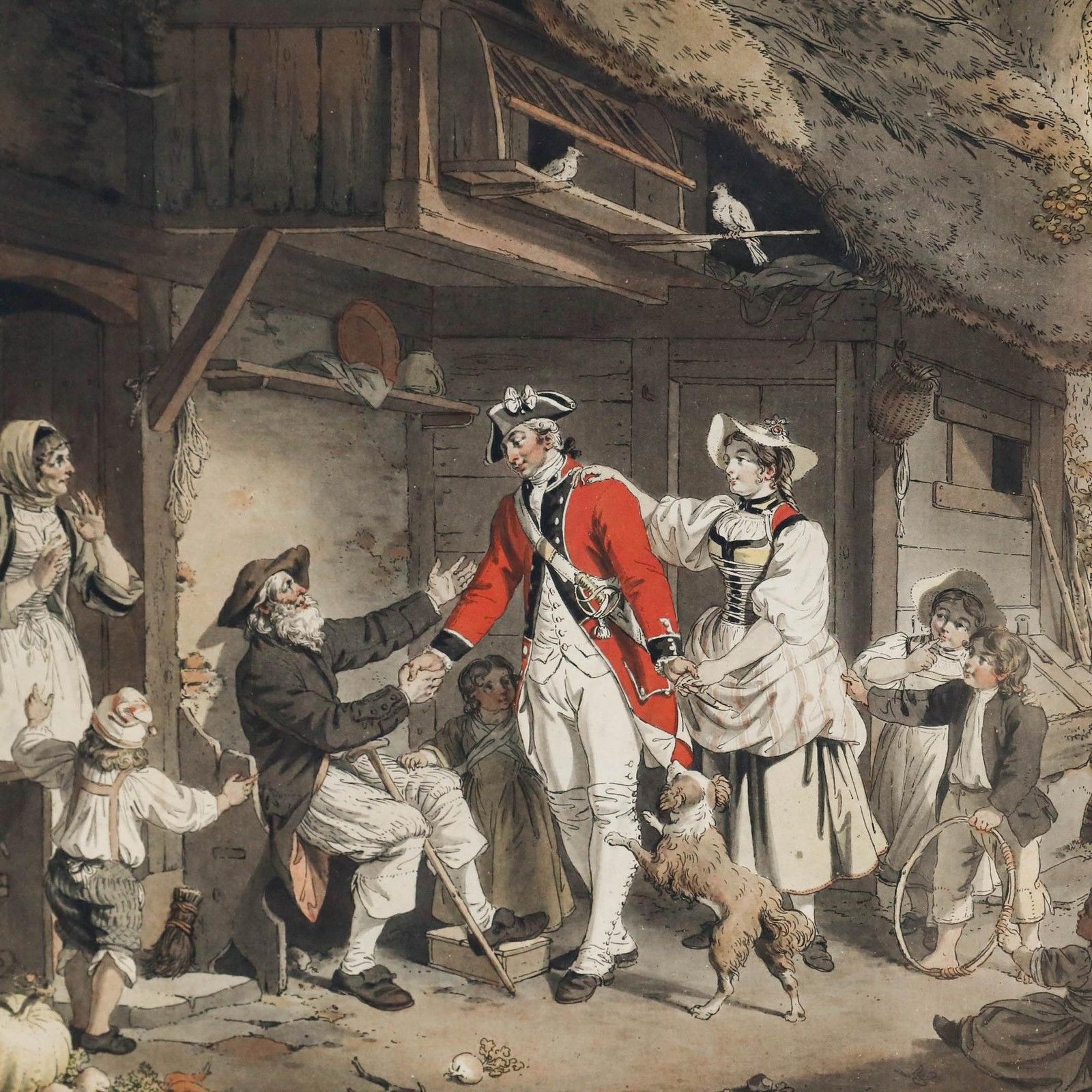 After Sigmund Freudenberger (1745 1801) Etching, Return Of The Soldier photo Art