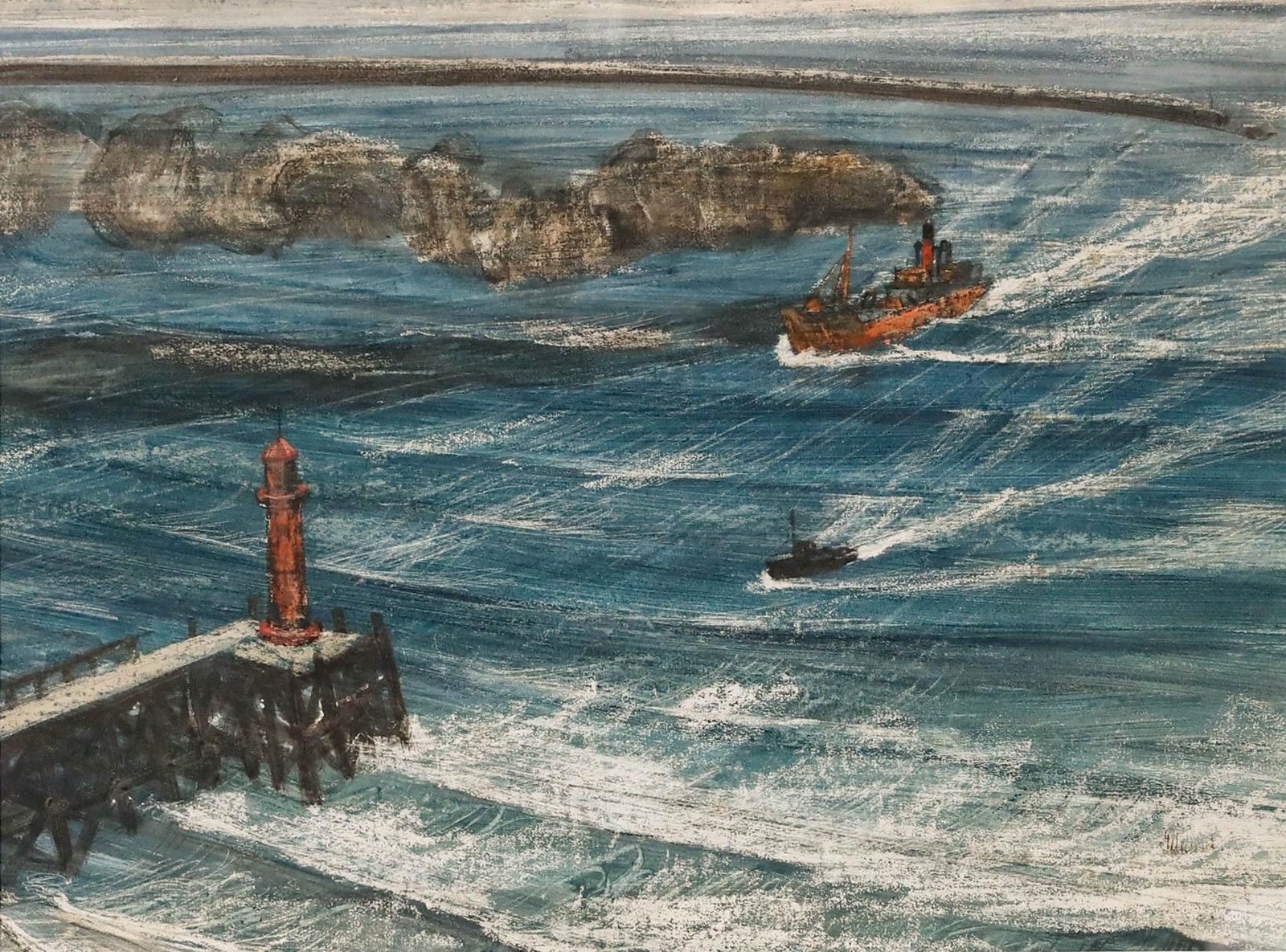 Thomas William Ward (1918 2000) 20th Century Watercolour, The Last Steamer photo furniture