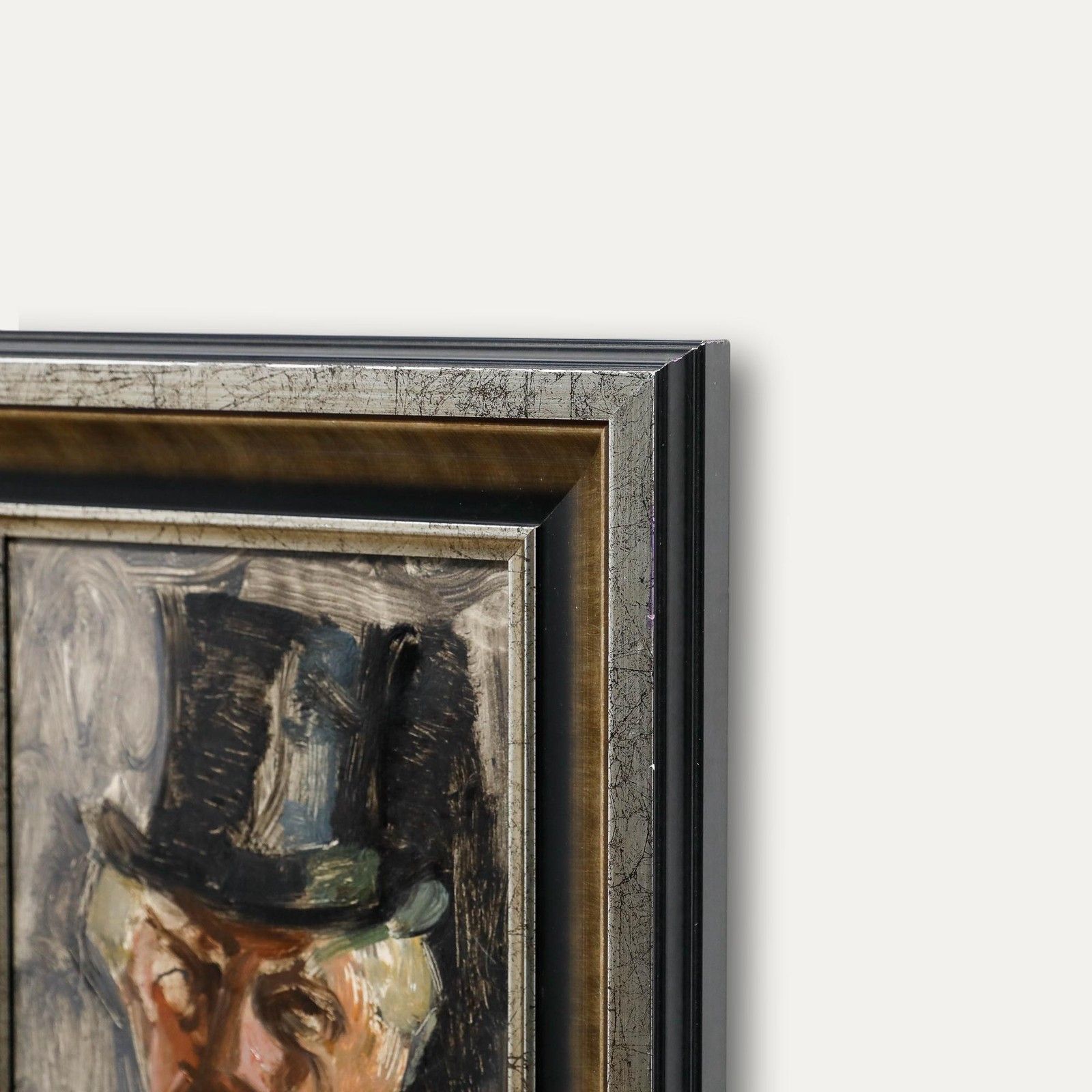 Willem Kouwer Boomkens (1911 1991) Mid 20th Century Oil, Man In A Top Hat photo 250.0