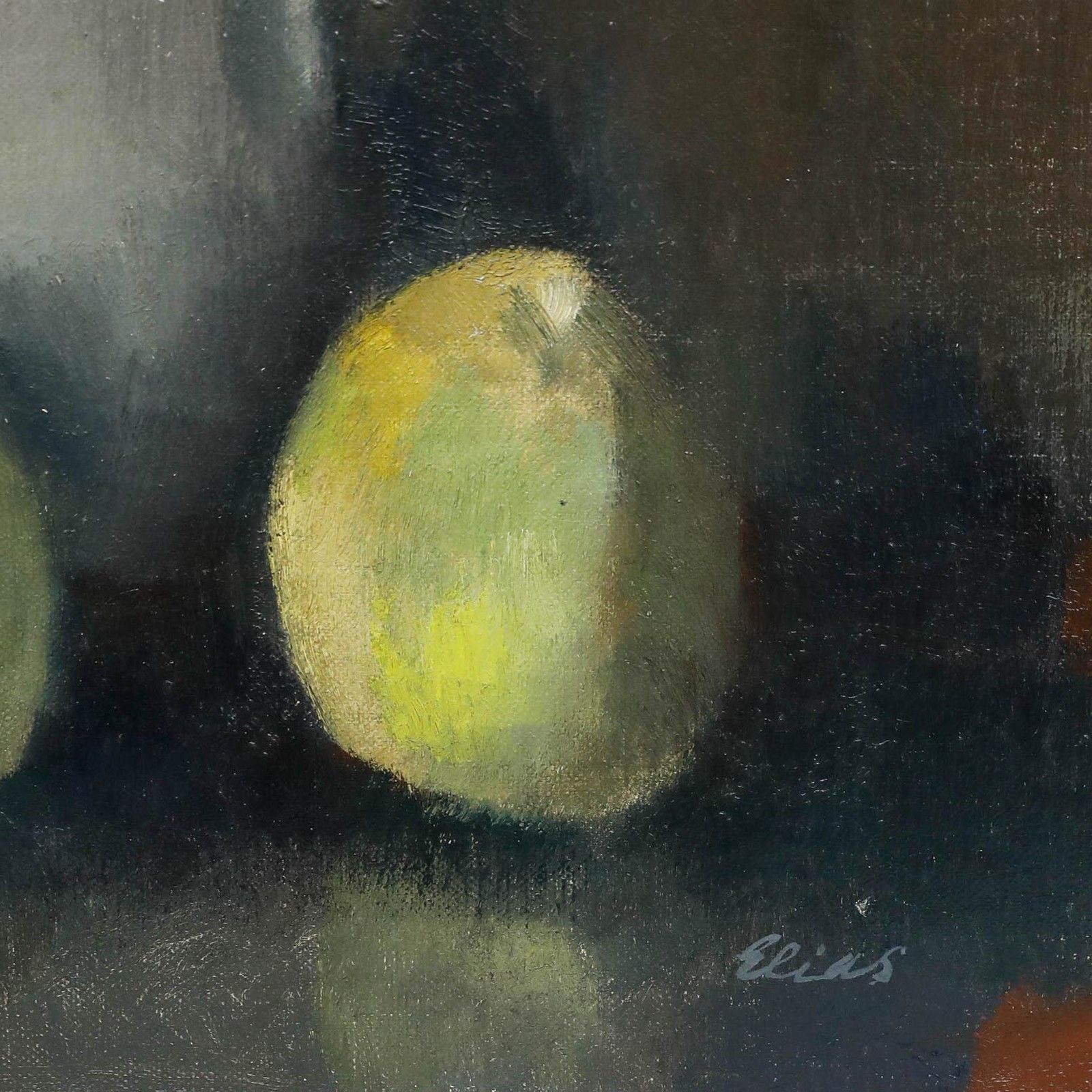 Joke Hartman Elias (1906 2004) Mid 20th Century Oil, Jug, Apples & Eggs photo buy