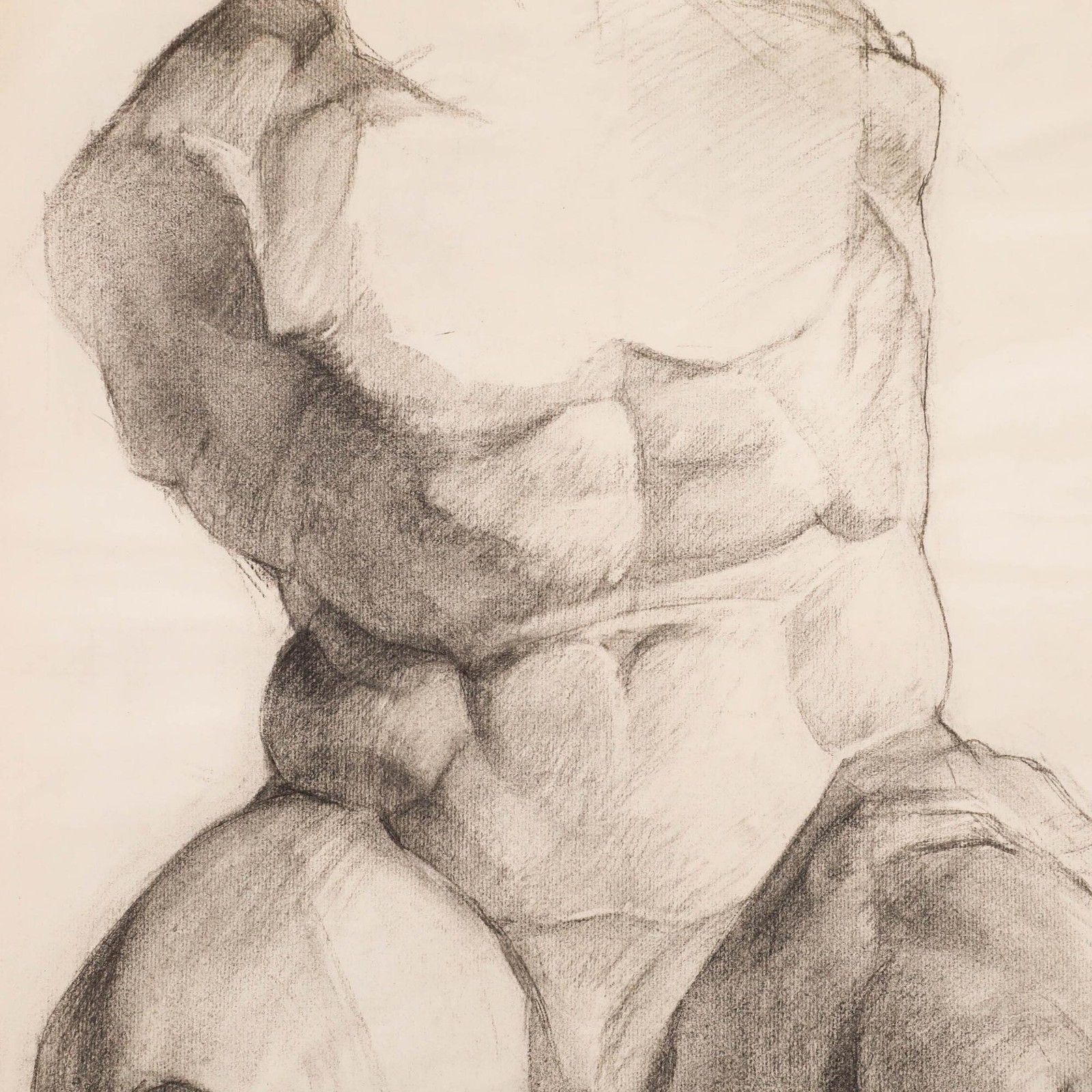 Pierre Neveu (B.1929) Mid 20th Century Graphite Drawing, Academic Study III photo Art