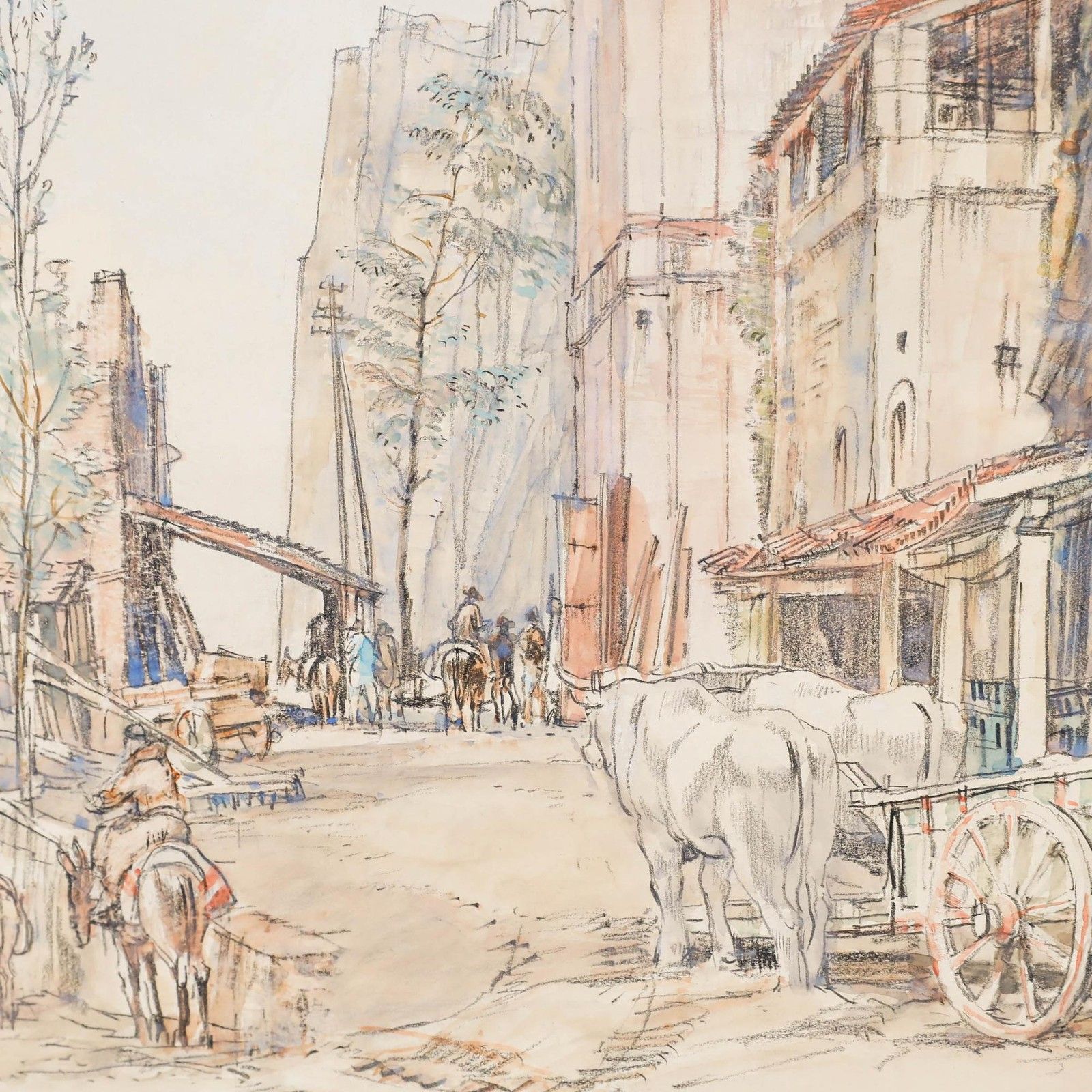 Sir Henry George Rushbury Ra (1889 1968) 1968 Watercolour, Orvieto photo Art