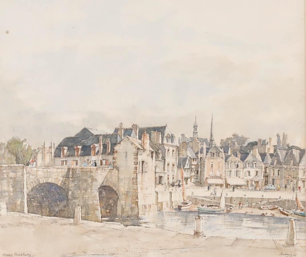 Sir Henry George Rushbury Ra (1889 1968) 20th Century Watercolour, Auray photo furniture