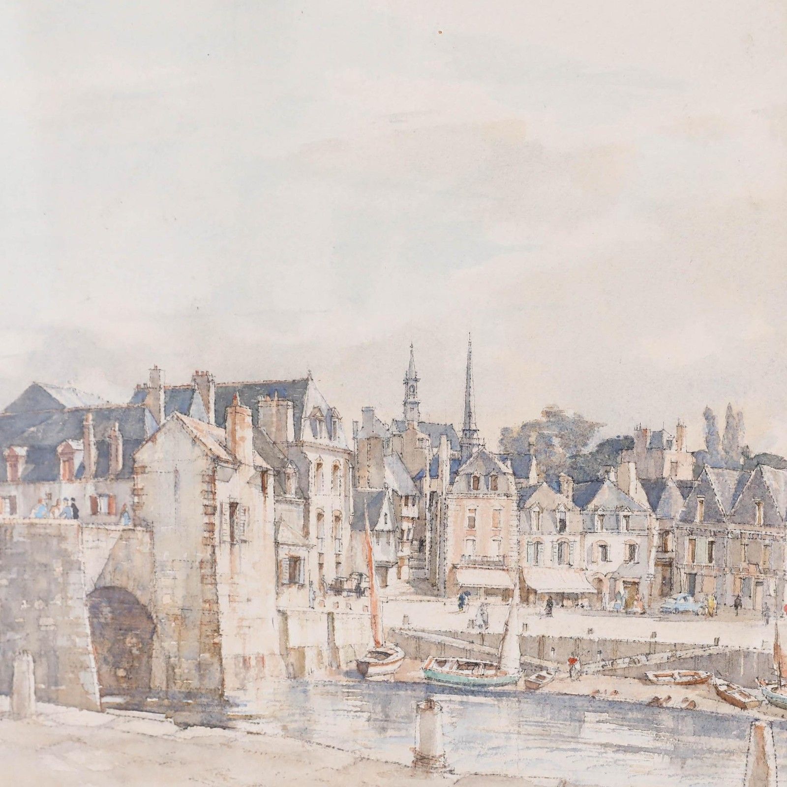 Sir Henry George Rushbury Ra (1889 1968) 20th Century Watercolour, Auray photo Art