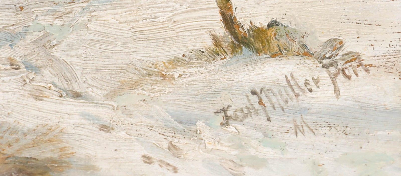 Karl Müller 20th Century Oil, Village In The Snow photo vinterior