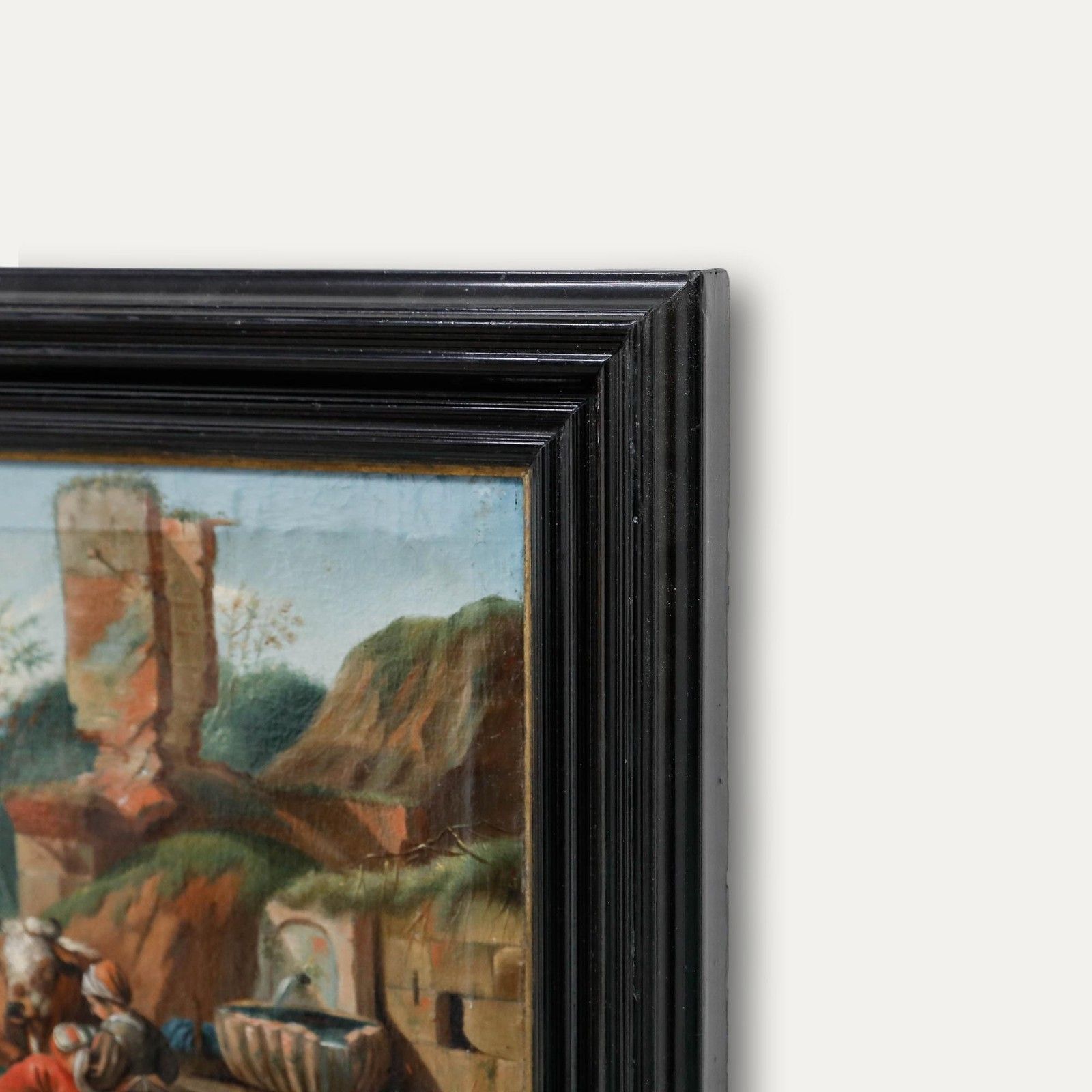 Italian School C.1800 Oil Shepherdess At The Well photo 595.0