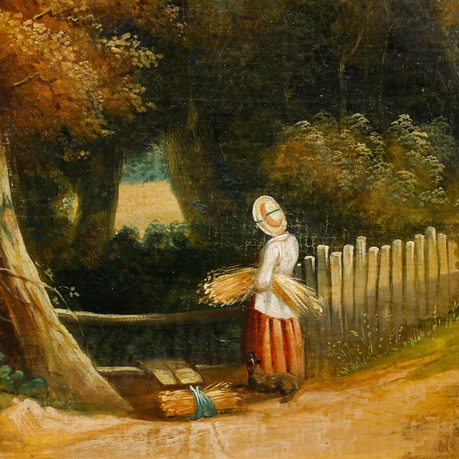 English School 19th Century Oil The Harvest photo Art