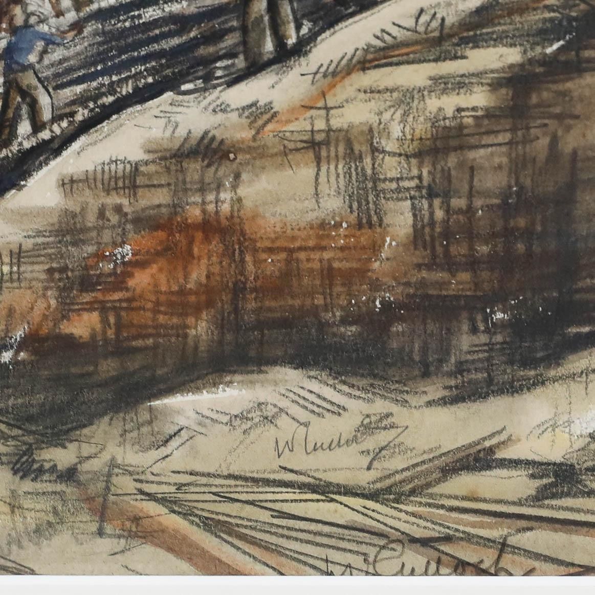 Joseph Mcculloch (1893 1961) Graphite Drawing, Site Of The Building Society photo vinterior