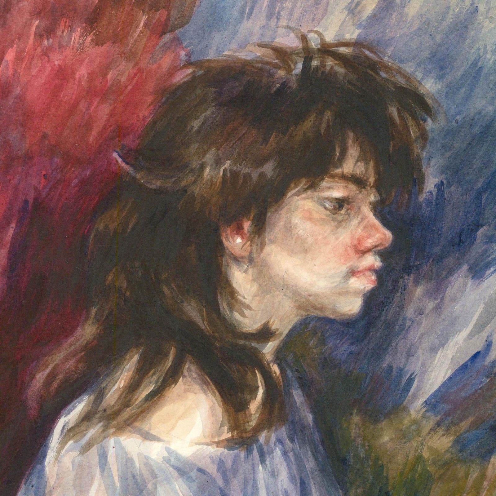 Francis Rudolph (1921 2005) 20th Century Watercolour, Eighties Girl photo for sale