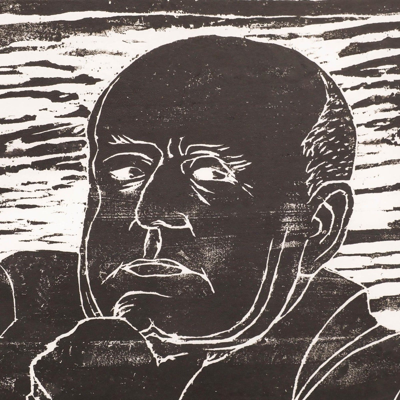 M. Karstens 20th Century Woodcut, Portrait Of Gottfried Benn photo Art