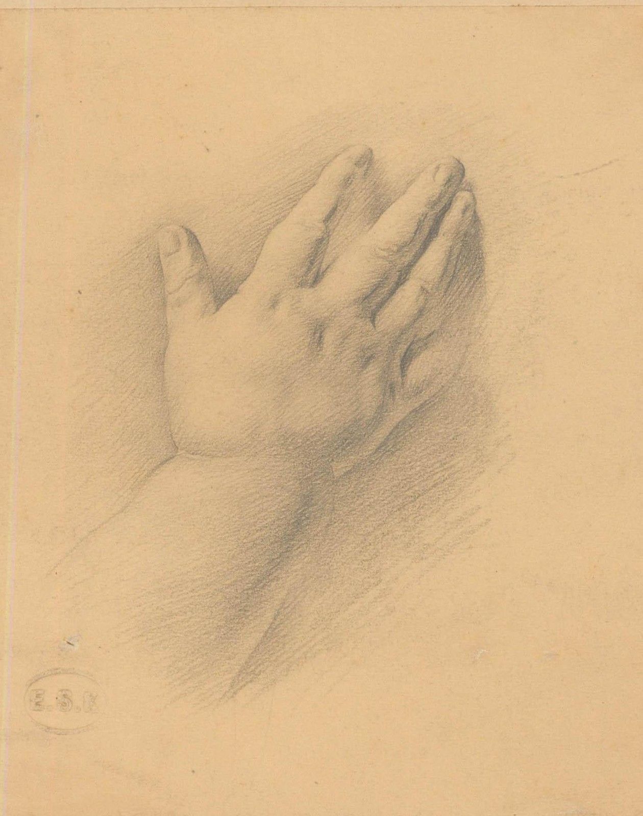 Edward Ridley (1883 1946) Graphite Drawing, Study Of An Infant's Hand I photo furniture