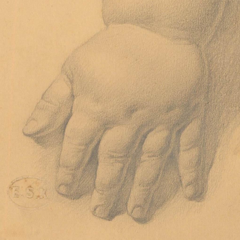 Edward Ridley (1883 1946) Graphite Drawing, Study Of An Infant's Arm photo for sale