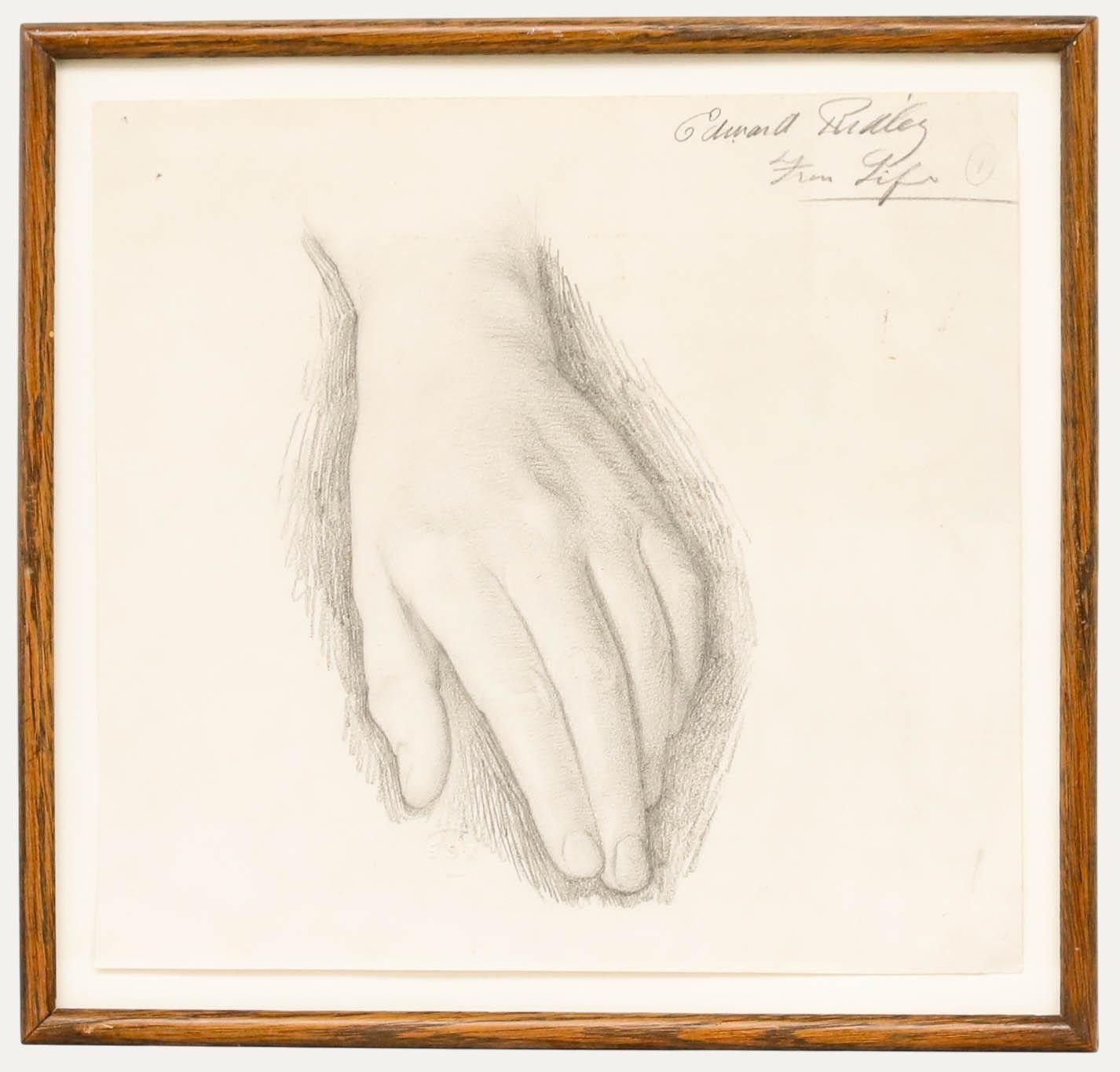 Edward Ridley (1883 1946) Early 20th Century Graphite Drawing, Hand Study