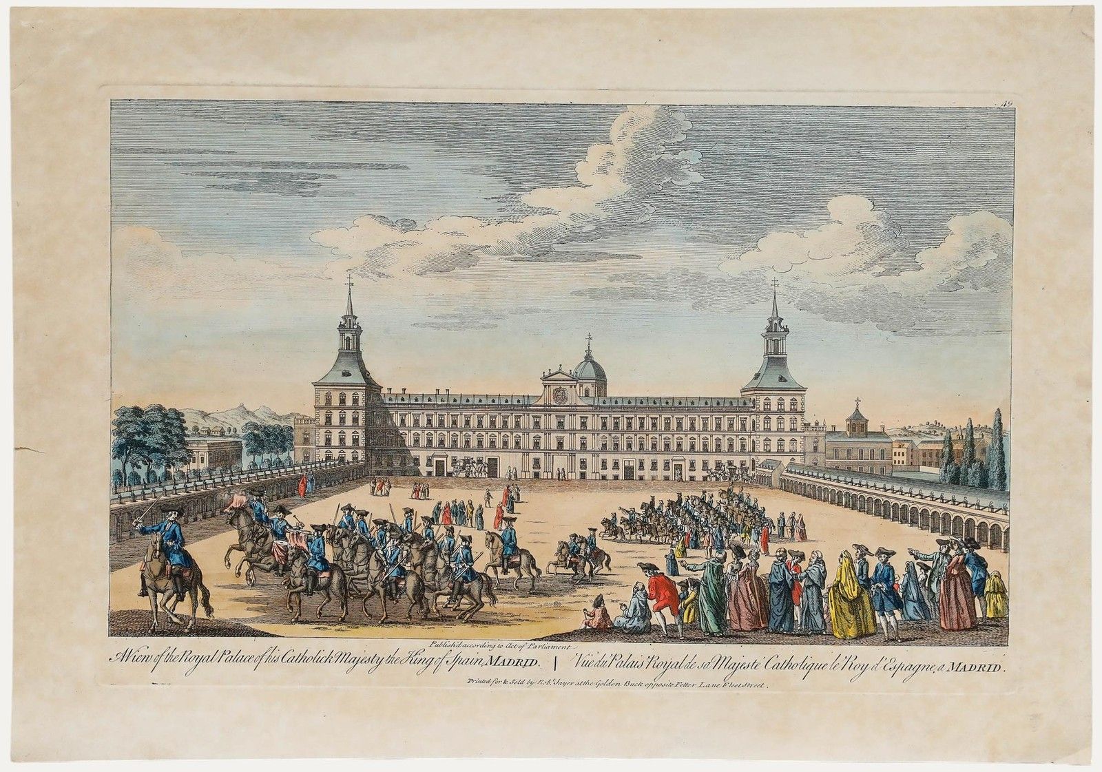 Robert Sayer (1725 1794) 18th Century Engraving, A View Of The Royal Palace