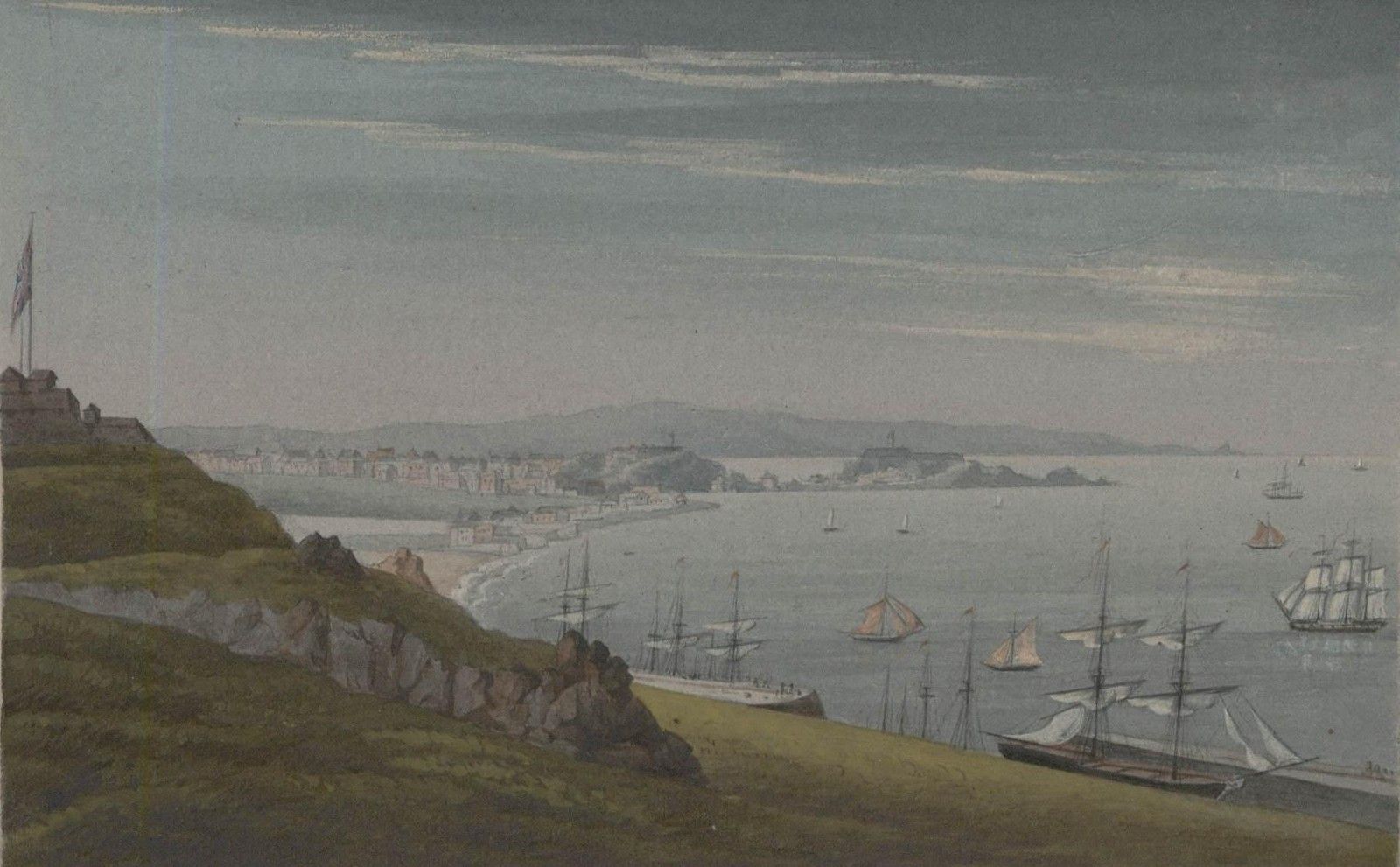Thomas Remnant Charleton (1756 1849) Early 19th Century Watercolour, Plymouth photo furniture
