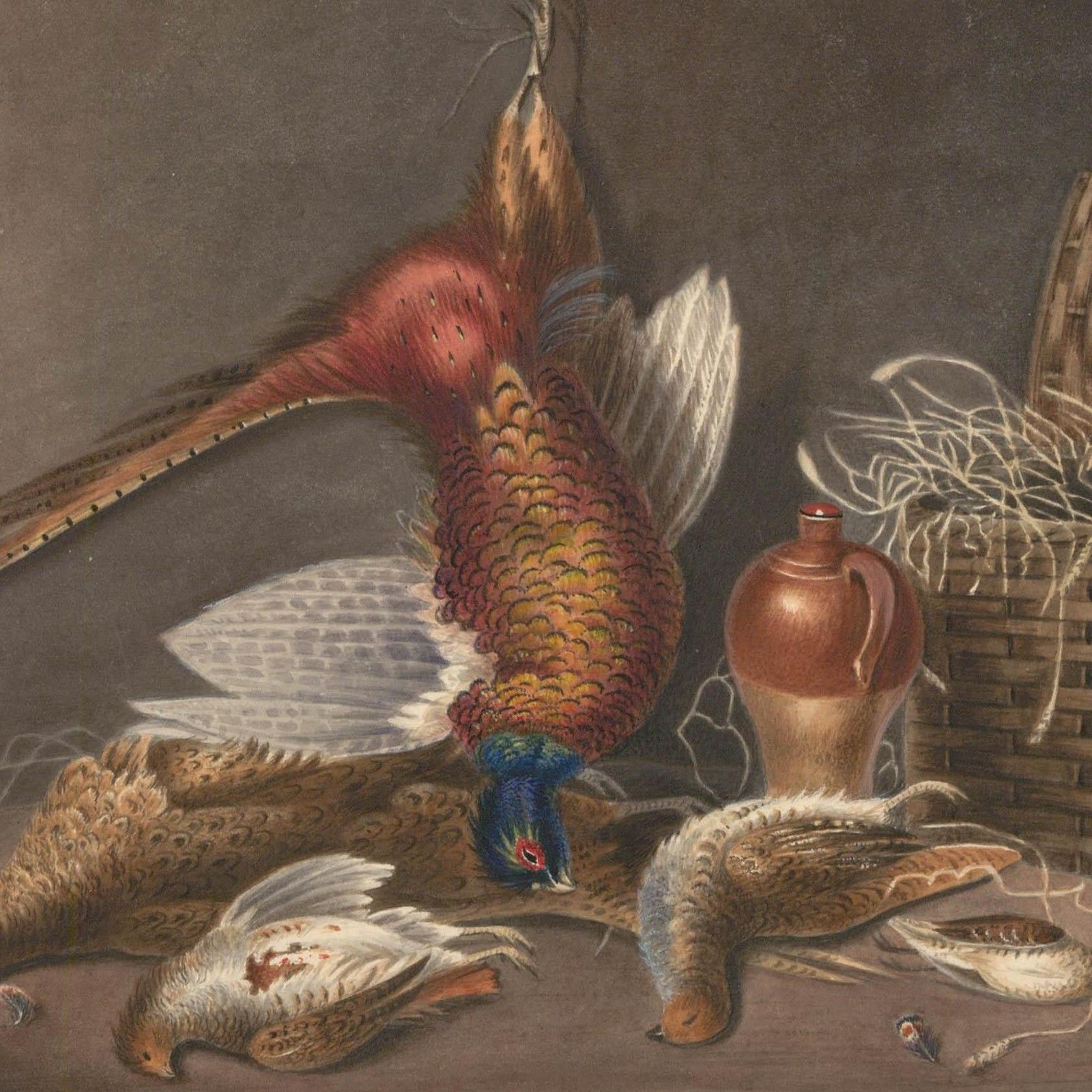 Thomas Remnant Charleton (1756 1849) Watercolour, Game Bird's In The Larder photo for sale