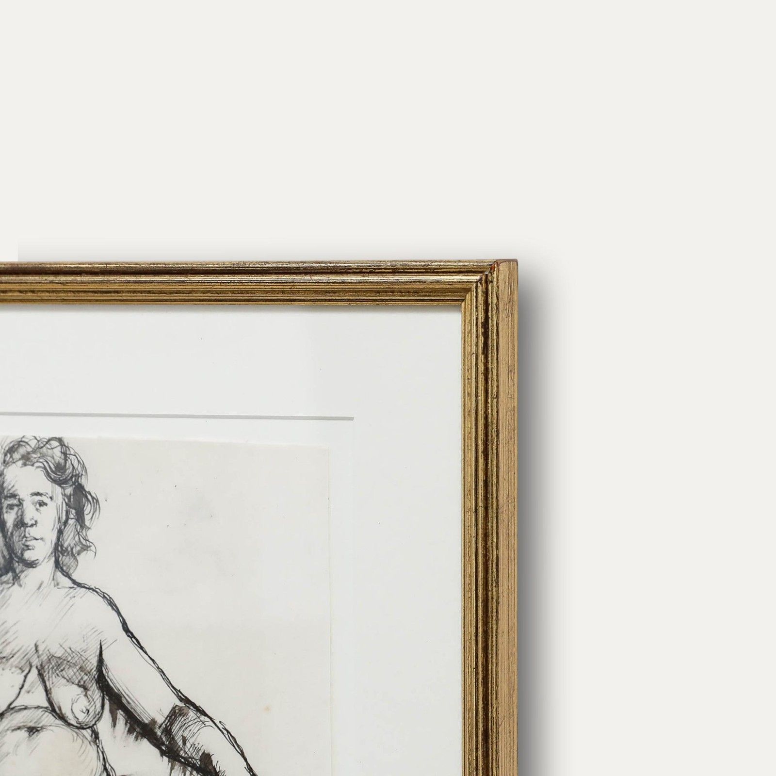 Peter Collins Arca 20th Century Pen And Ink Drawing, Monochromatic Nude photo 275.0