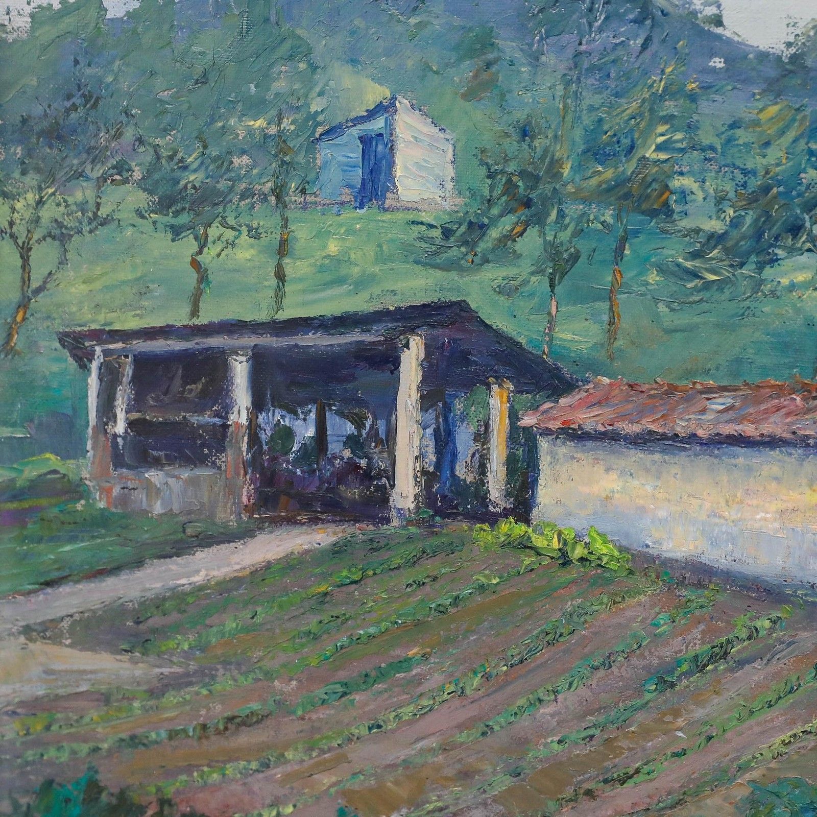 Hendrik Verburg (1895 1973) Mid 20th Century Oil, The Vegetable Garden photo Art