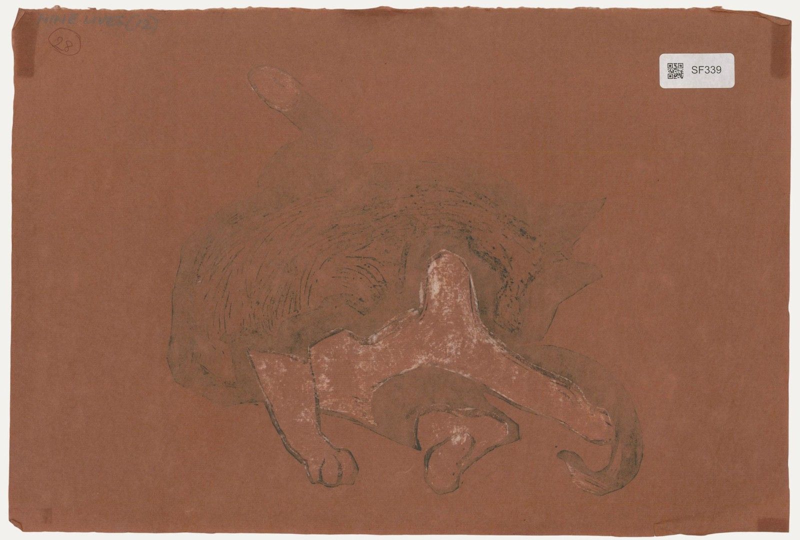 Percy Drake Brookshaw (1907 1993) 1971 Woodcut, Nine Lives 12 photo for sale