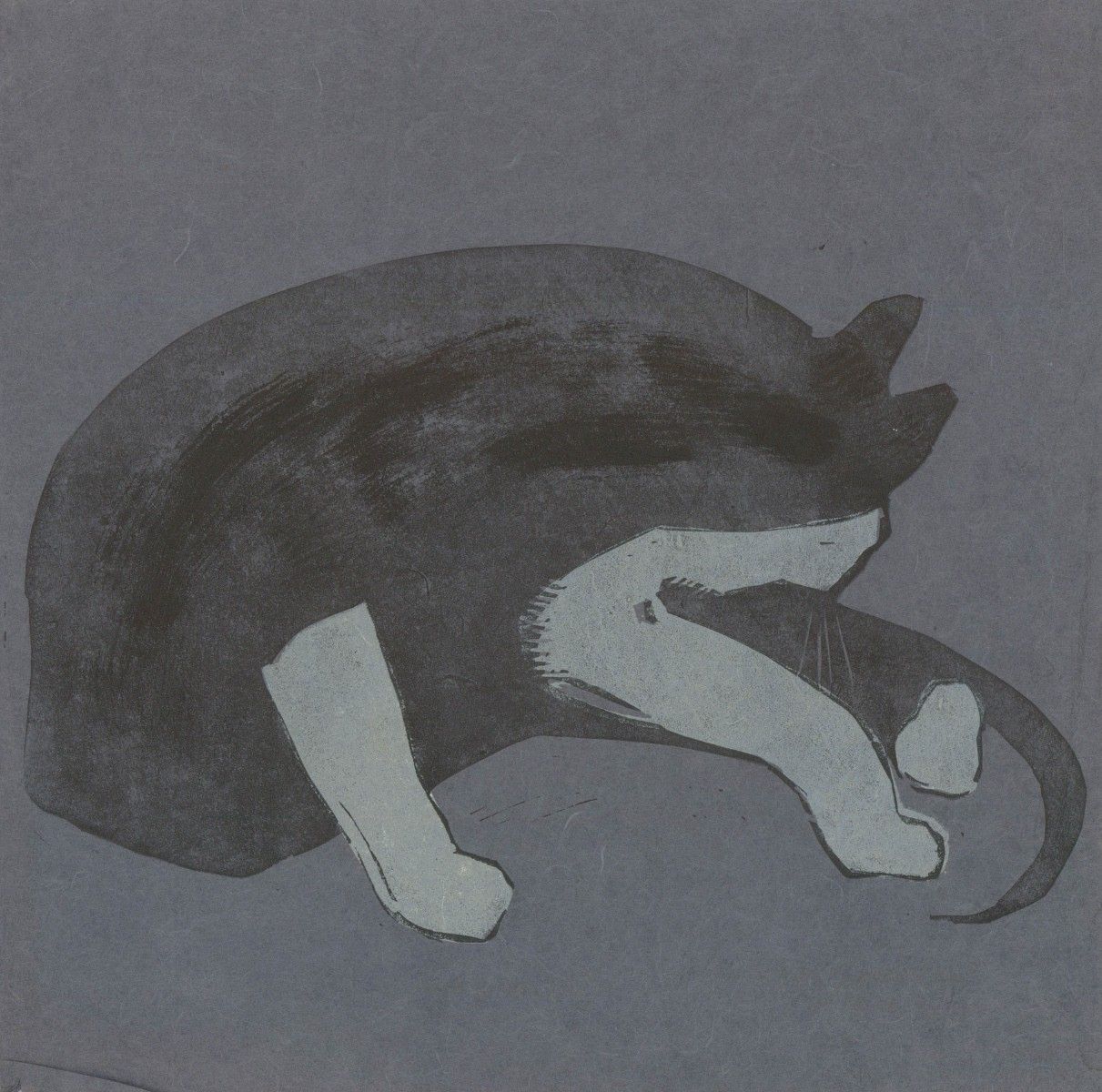 Percy Drake Brookshaw (1907 1993) 1971 Woodcut, Nine Lives 15 photo for sale