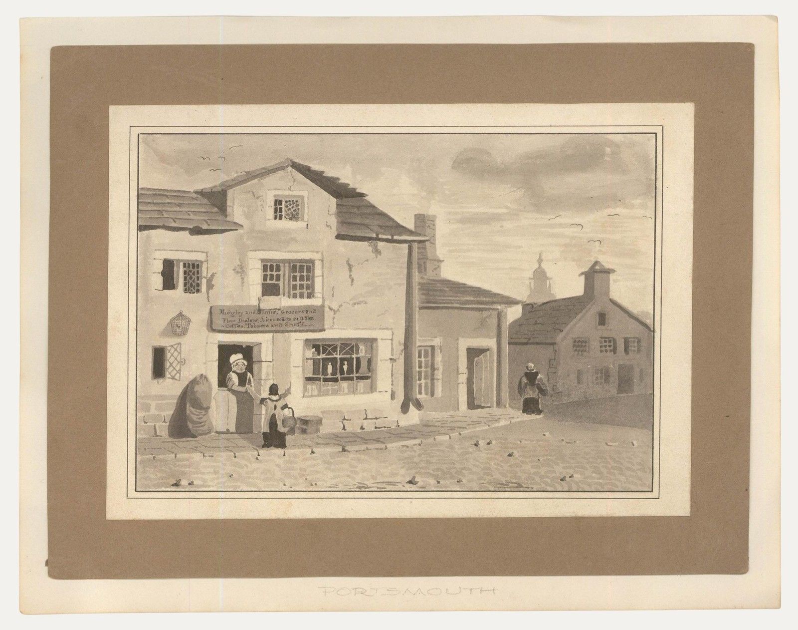19th Century Watercolour Grocer And Flour Dealer
