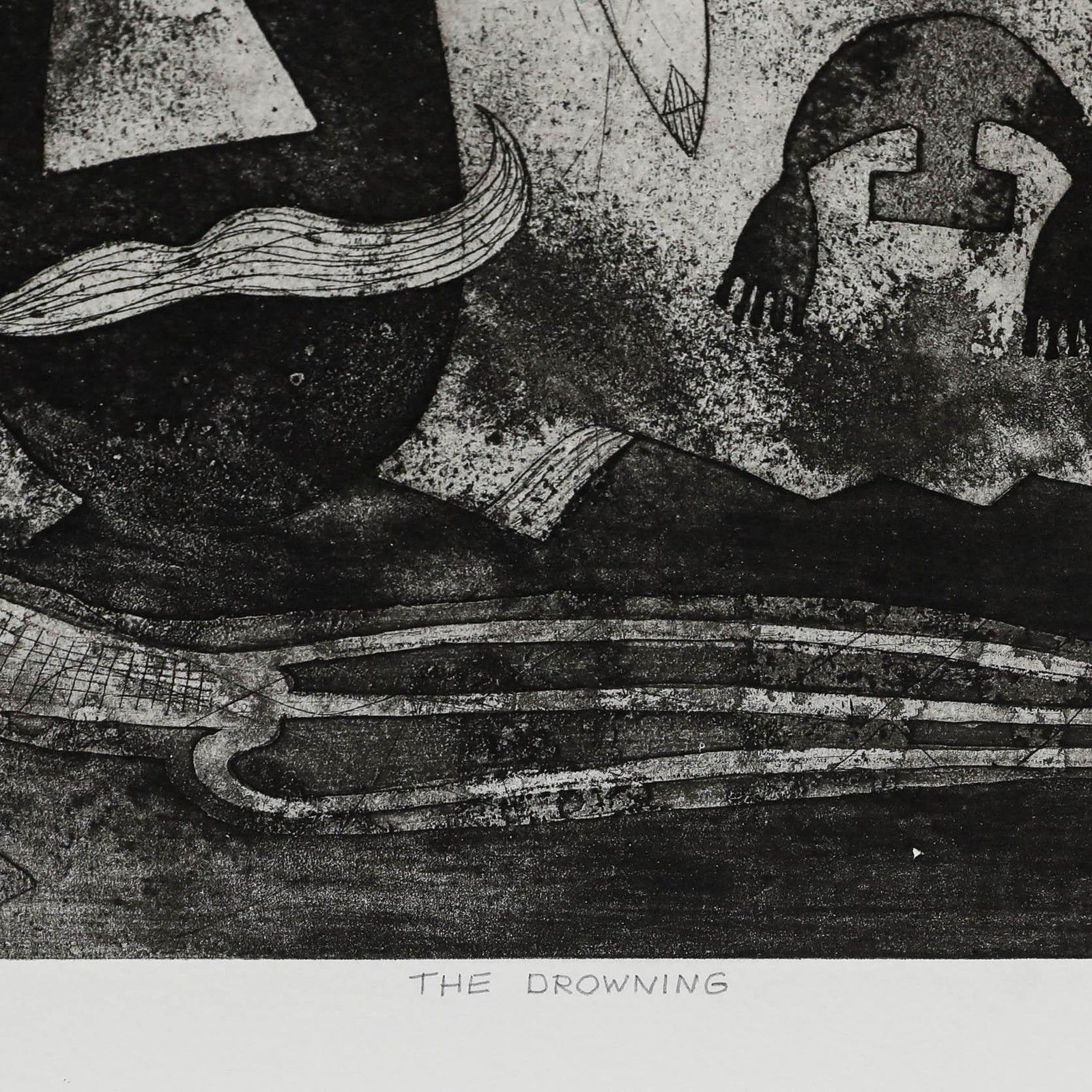 Jennifer Brown (1925 2008) 1987 Etching, The Drowning photo 175.0