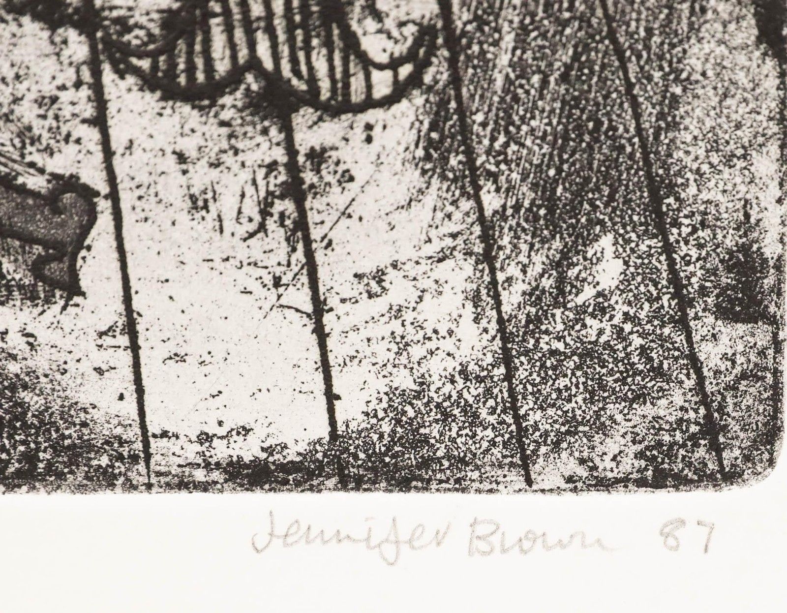 Jennifer Brown (1925 2008) 1987 Etching, Dancing Lesson photo 175.0