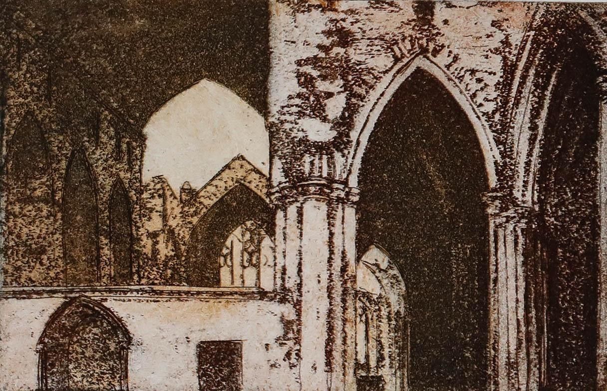 Pat Mallinson (1930 2008) 20th Century Etching, Melrose I photo furniture