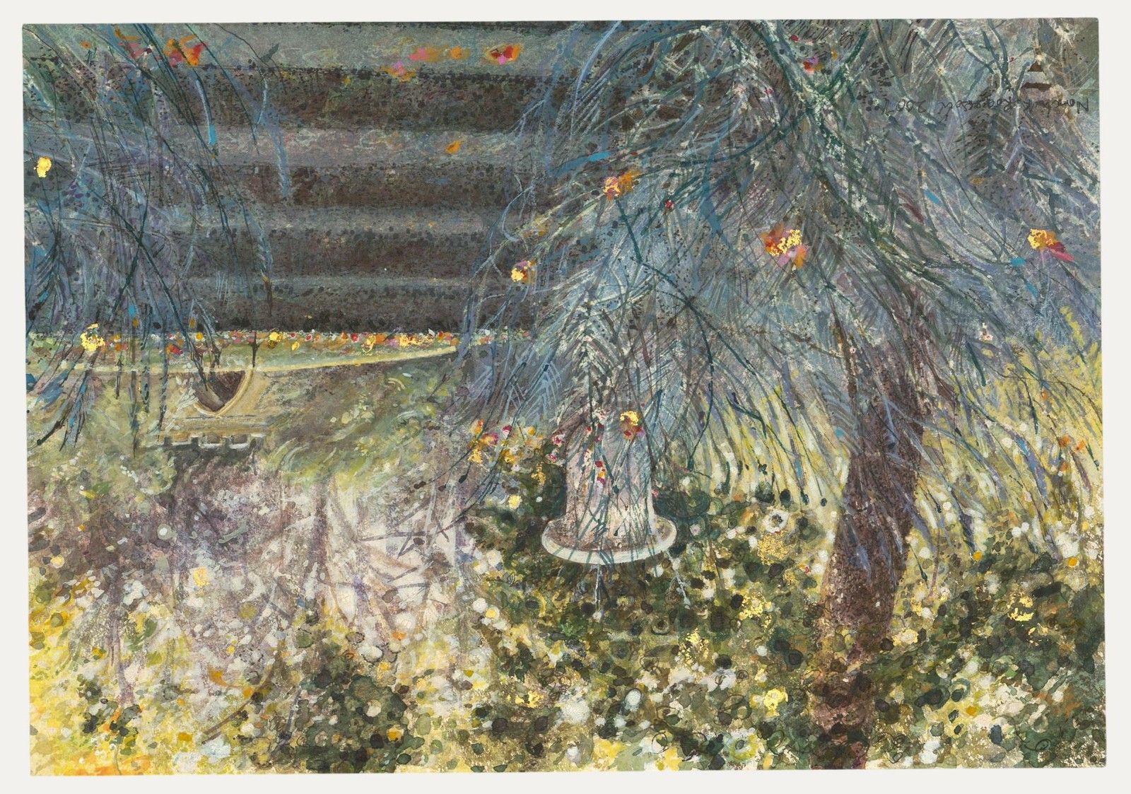 Norah K. Rogerson 20th Century Watercolour, Urn On The Steps