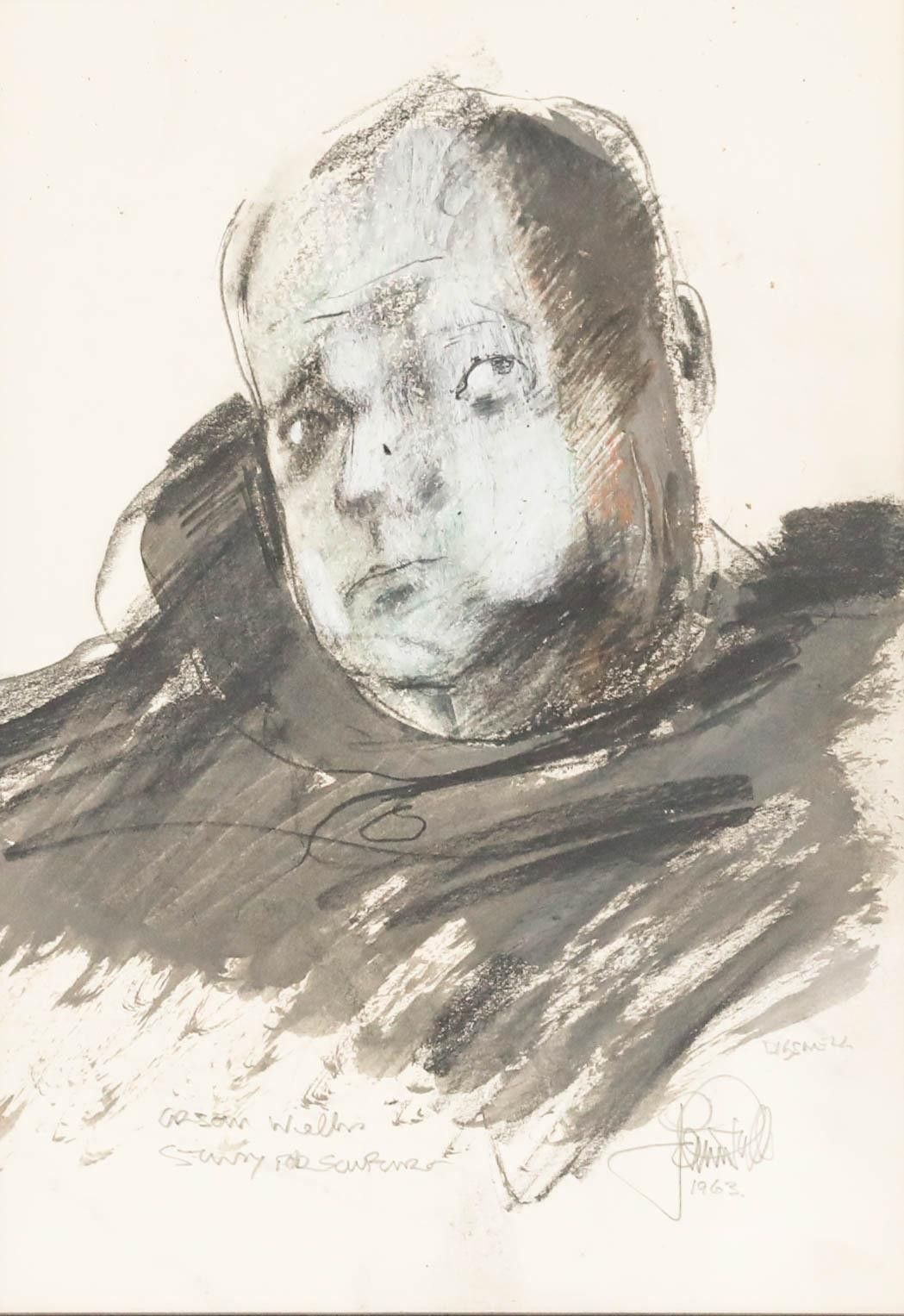 John William Mills Pprbs Arca Frsa (1933 2023) 1963 Mixed Media, Orson Welles photo furniture